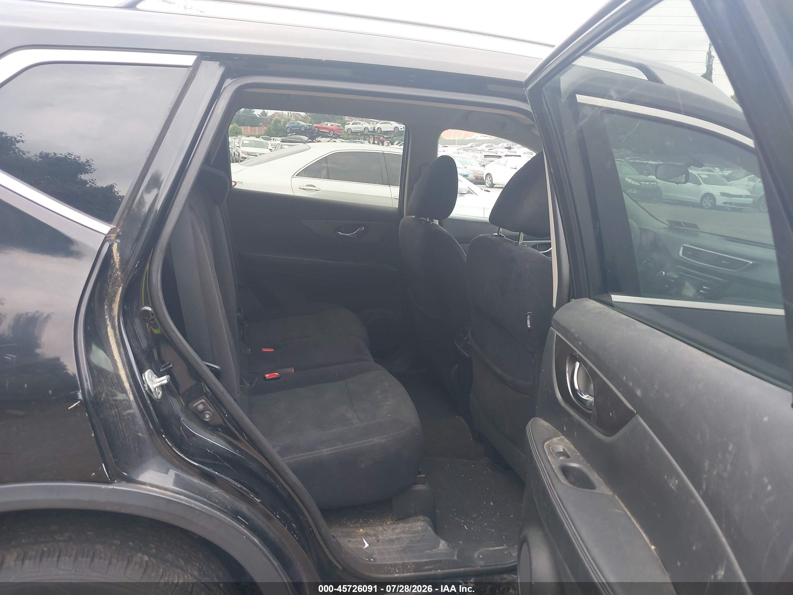 2015 Nissan Rogue Sv Black vin: 5N1AT2MV8FC752206