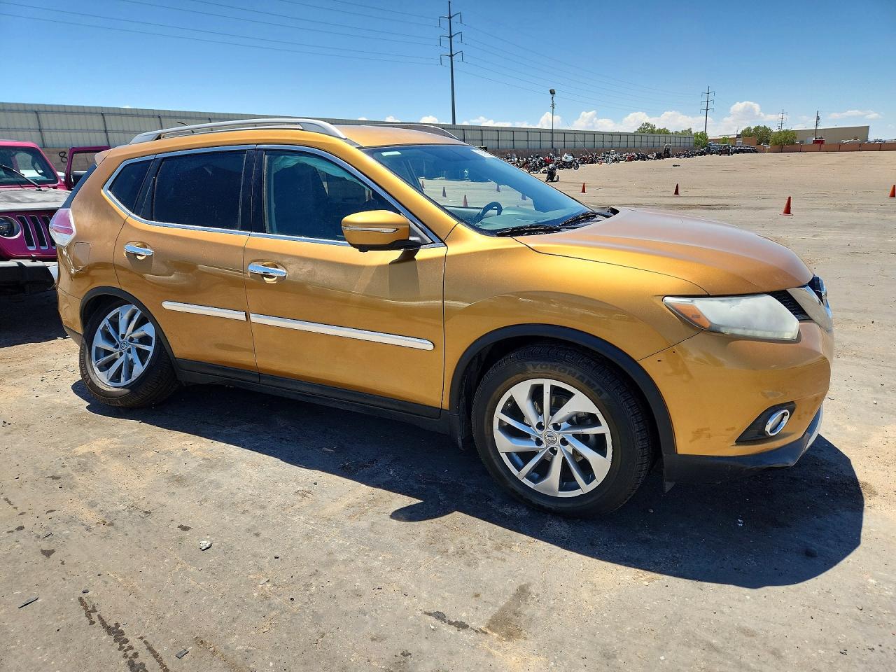 2015 Nissan Rogue Sl Gold vin: 5N1AT2MV8FC772763