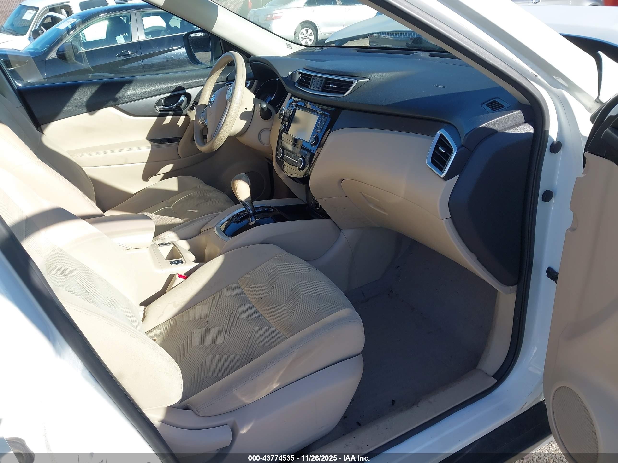 2015 Nissan Rogue Sv White vin: 5N1AT2MV8FC781558