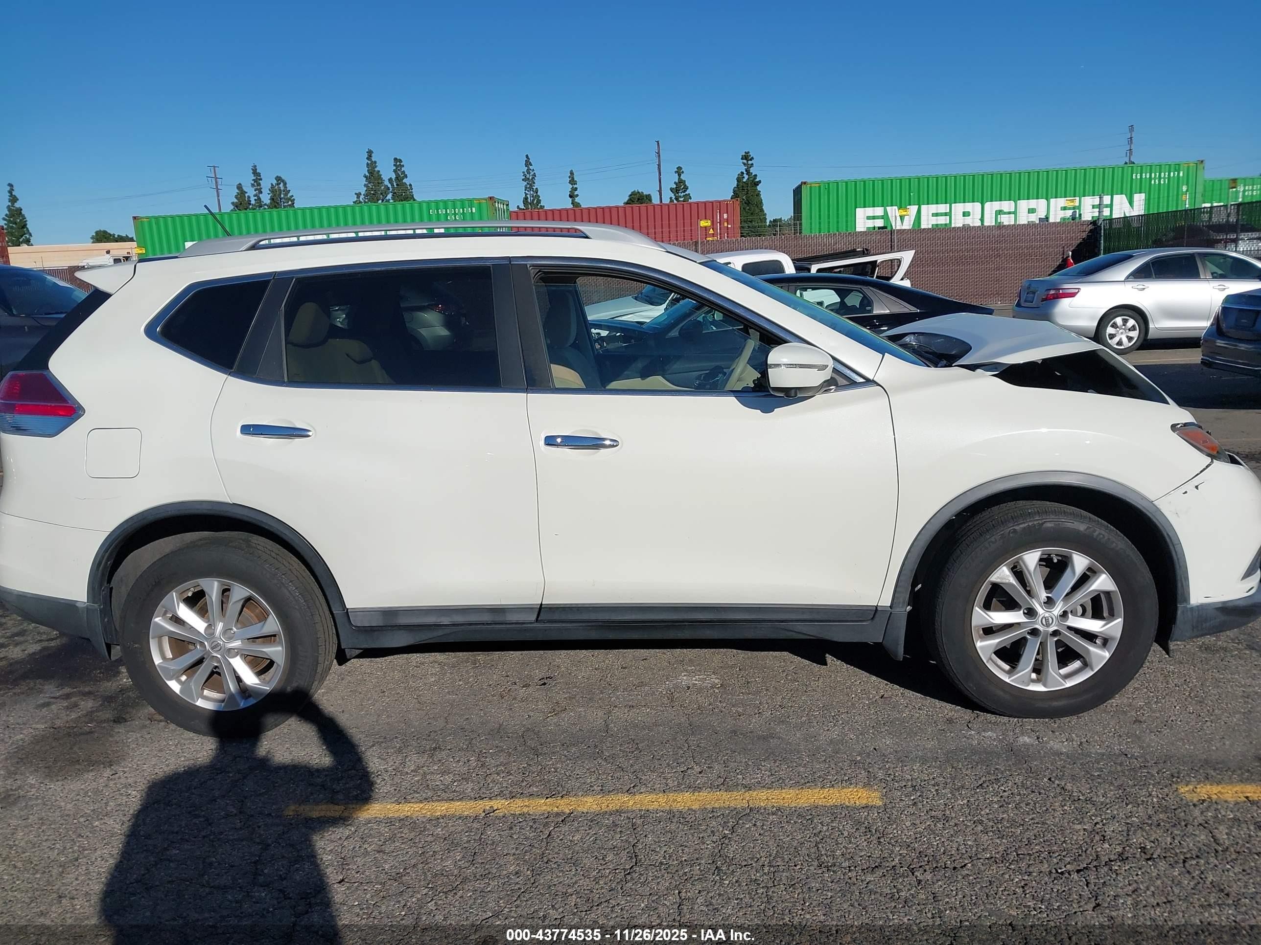 2015 Nissan Rogue Sv White vin: 5N1AT2MV8FC781558