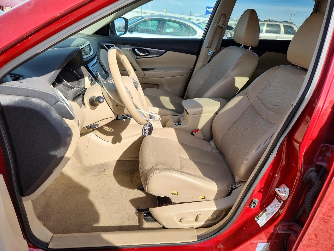 2015 Nissan Rogue Sl Red vin: 5N1AT2MV8FC795721