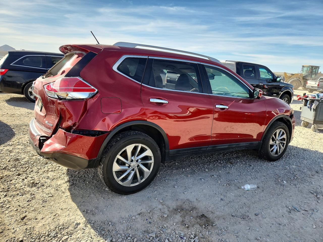 2015 Nissan Rogue Sl Red vin: 5N1AT2MV8FC795721