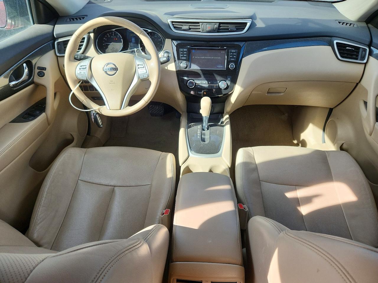 2015 Nissan Rogue Sl Red vin: 5N1AT2MV8FC795721