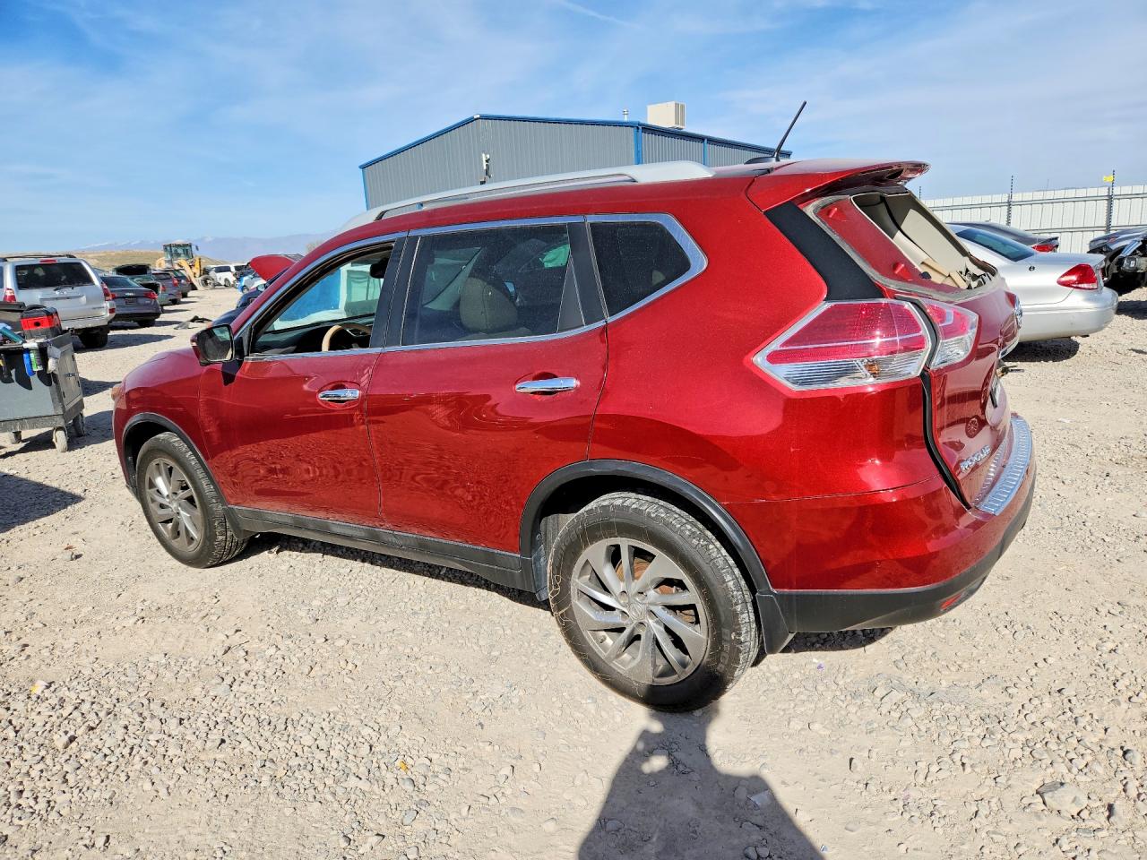 2015 Nissan Rogue Sl Red vin: 5N1AT2MV8FC795721