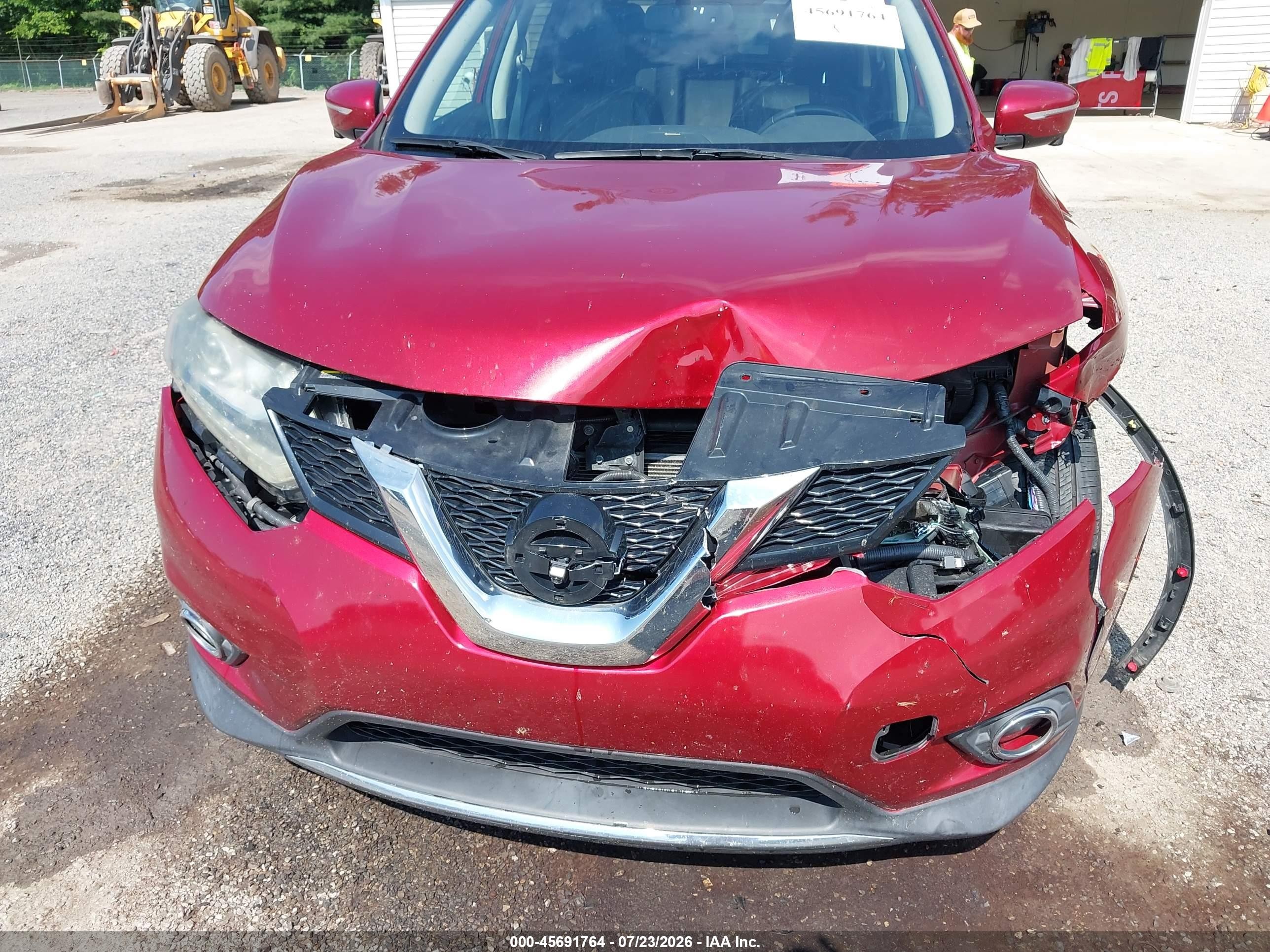 2015 Nissan Rogue Sl Red vin: 5N1AT2MV8FC795783