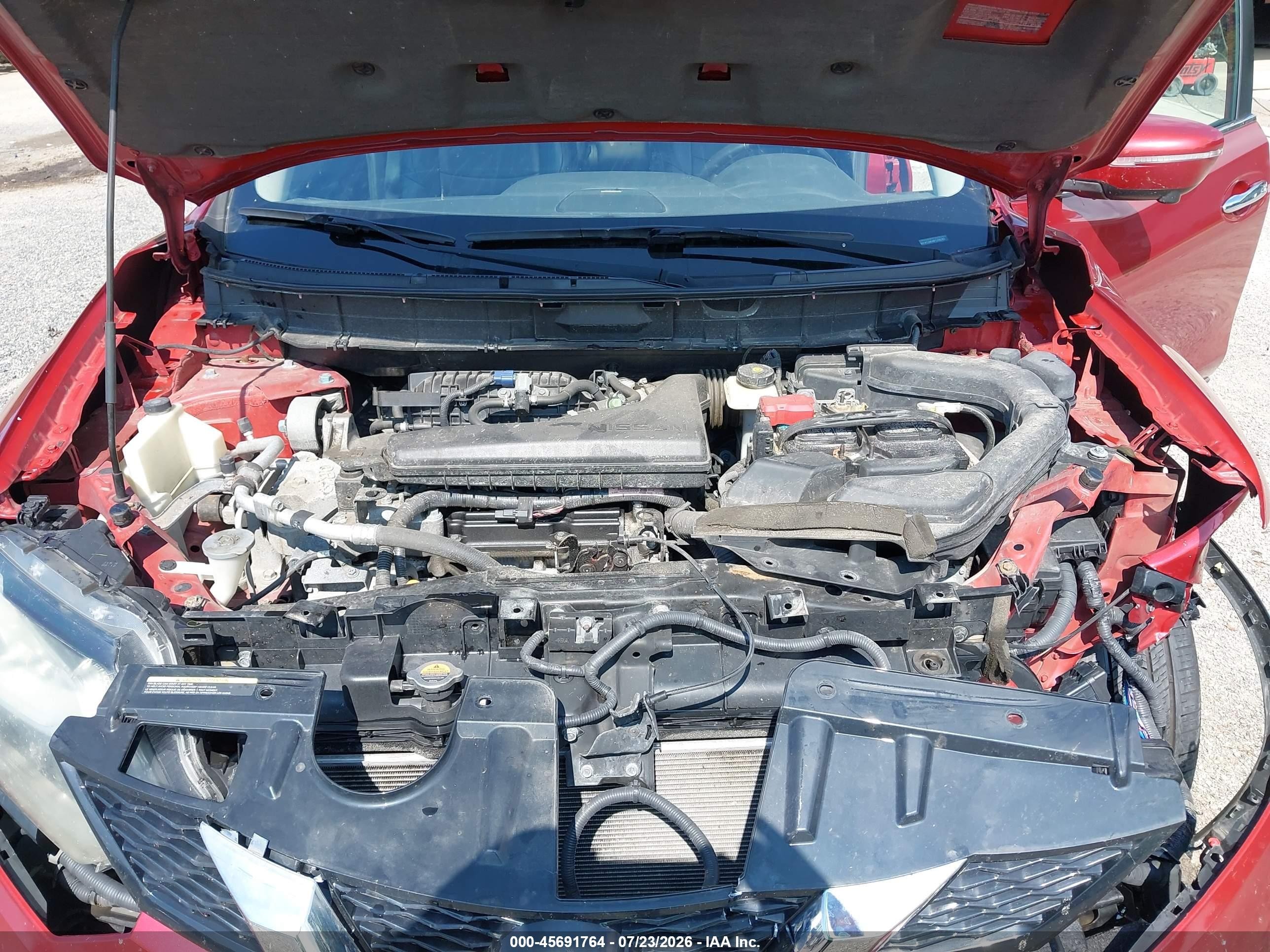 2015 Nissan Rogue Sl Red vin: 5N1AT2MV8FC795783