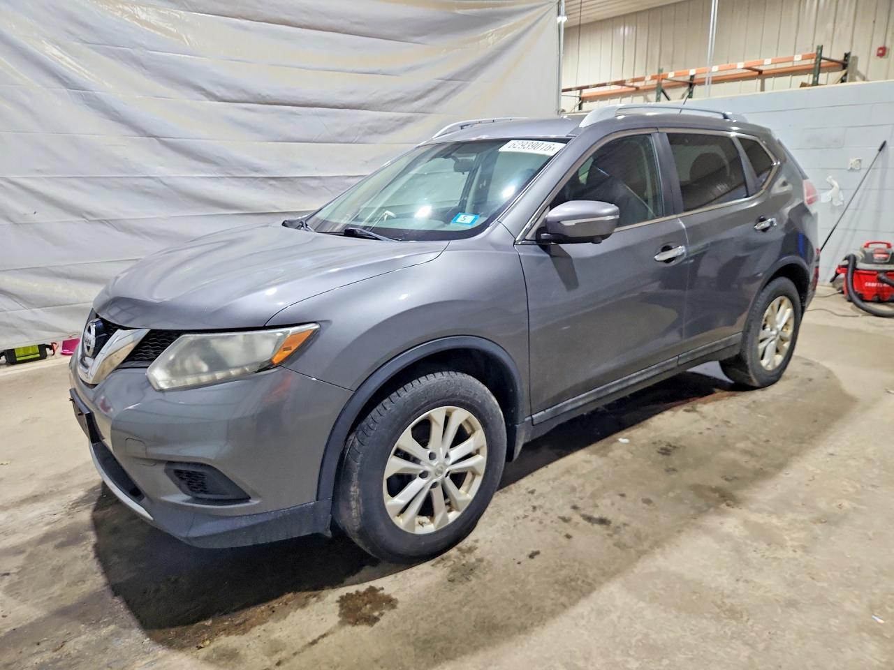 2015 Nissan Rogue Sv Gray vin: 5N1AT2MV8FC809200