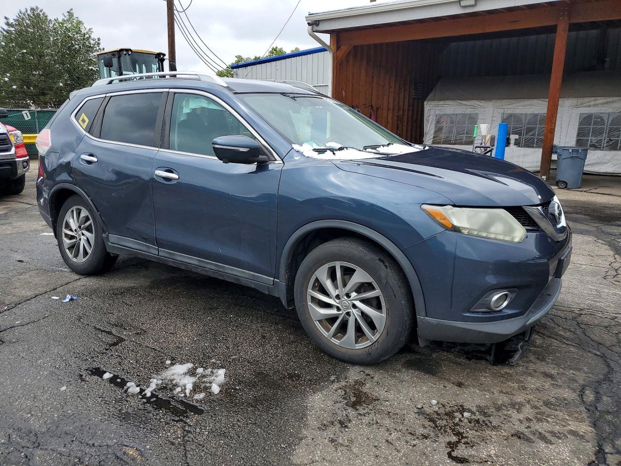 2015 Nissan Rogue Sl Синий vin: 5N1AT2MV8FC812081