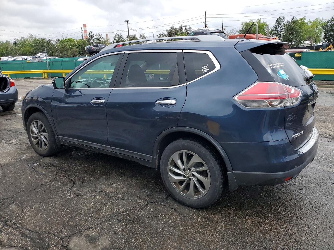 2015 Nissan Rogue Sl Синий vin: 5N1AT2MV8FC812081