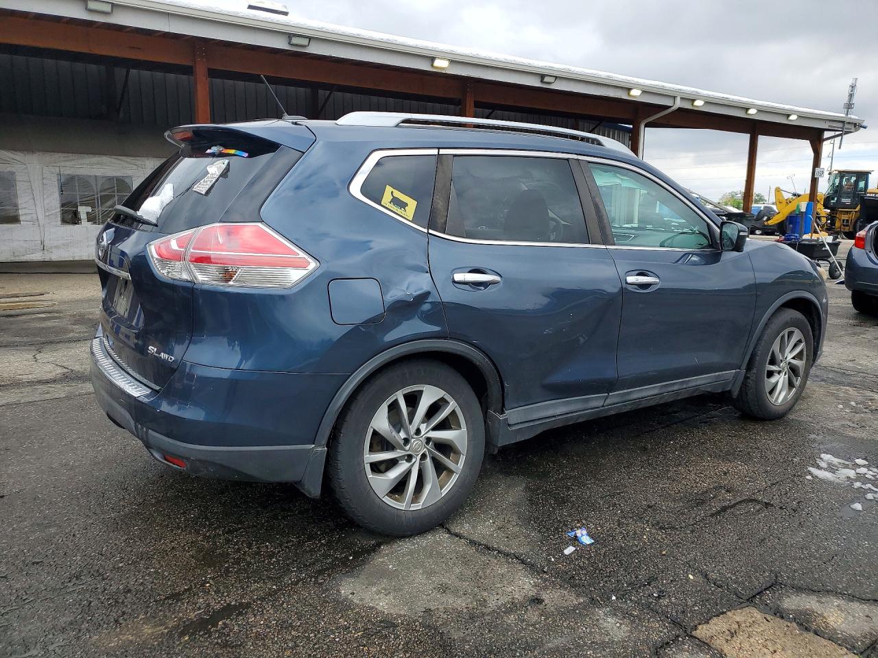 2015 Nissan Rogue Sl Синий vin: 5N1AT2MV8FC812081