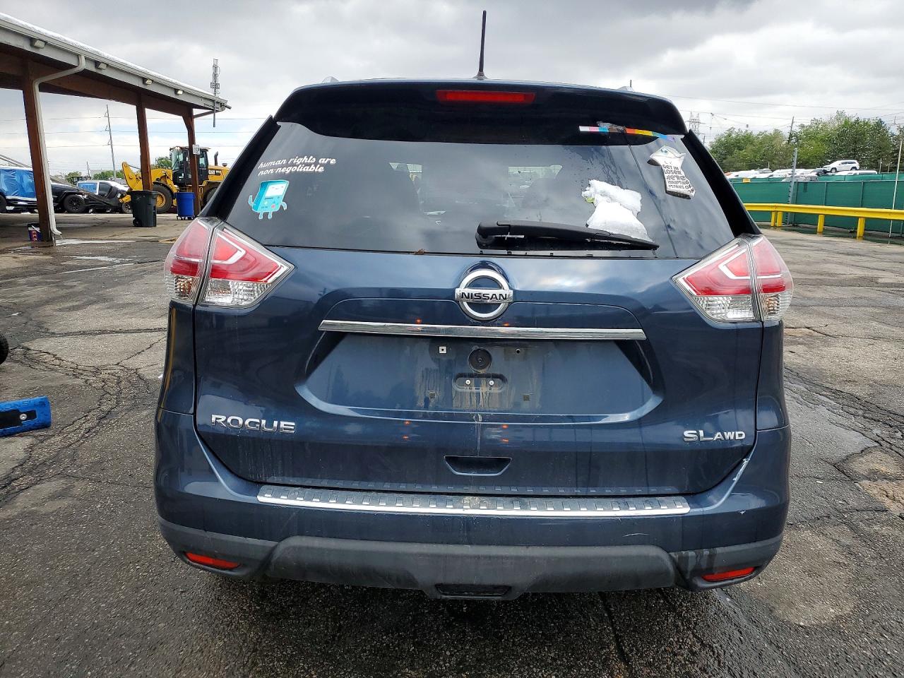 2015 Nissan Rogue Sl Синий vin: 5N1AT2MV8FC812081