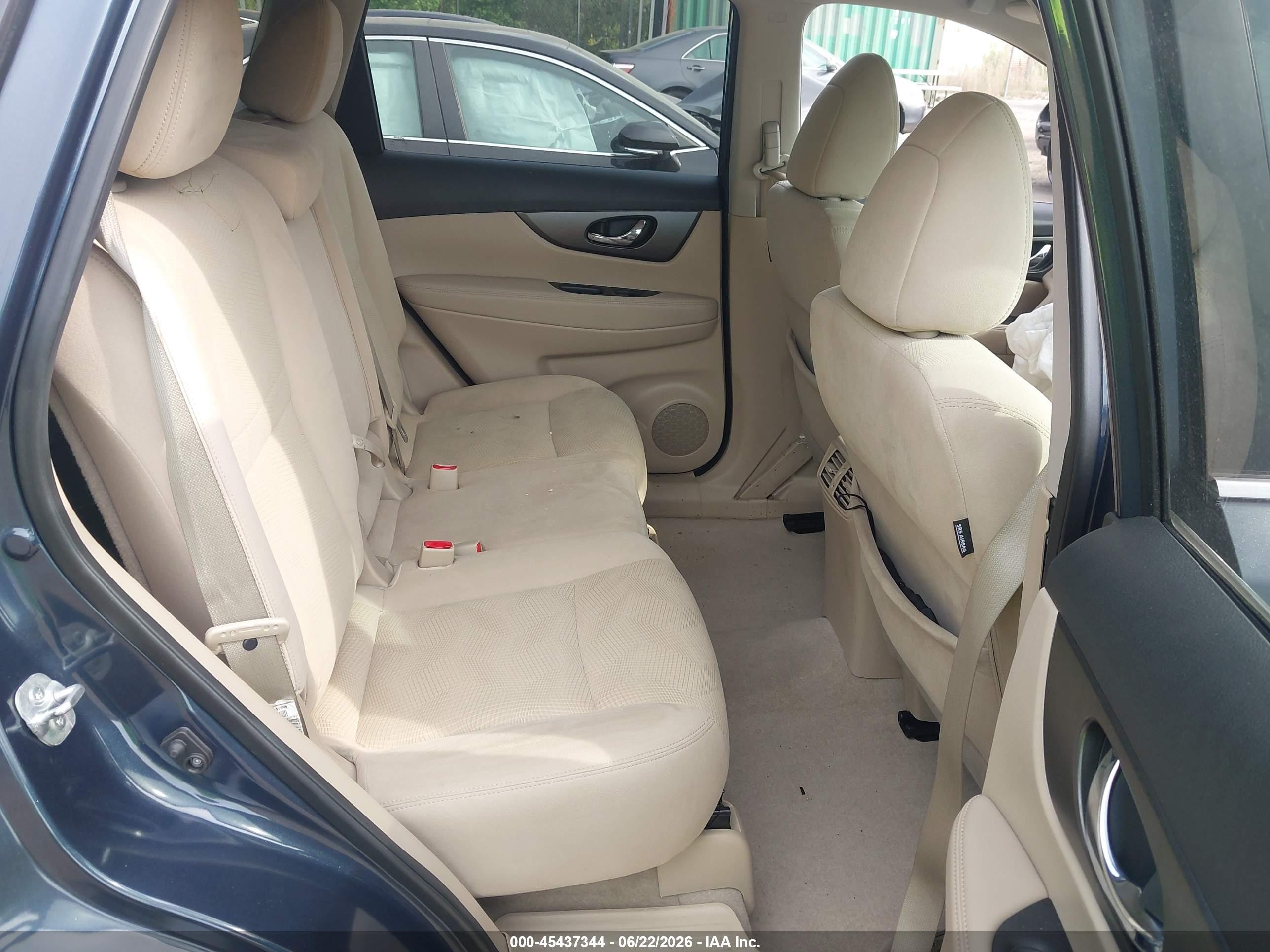 2015 Nissan Rogue Sv Blue vin: 5N1AT2MV8FC812114