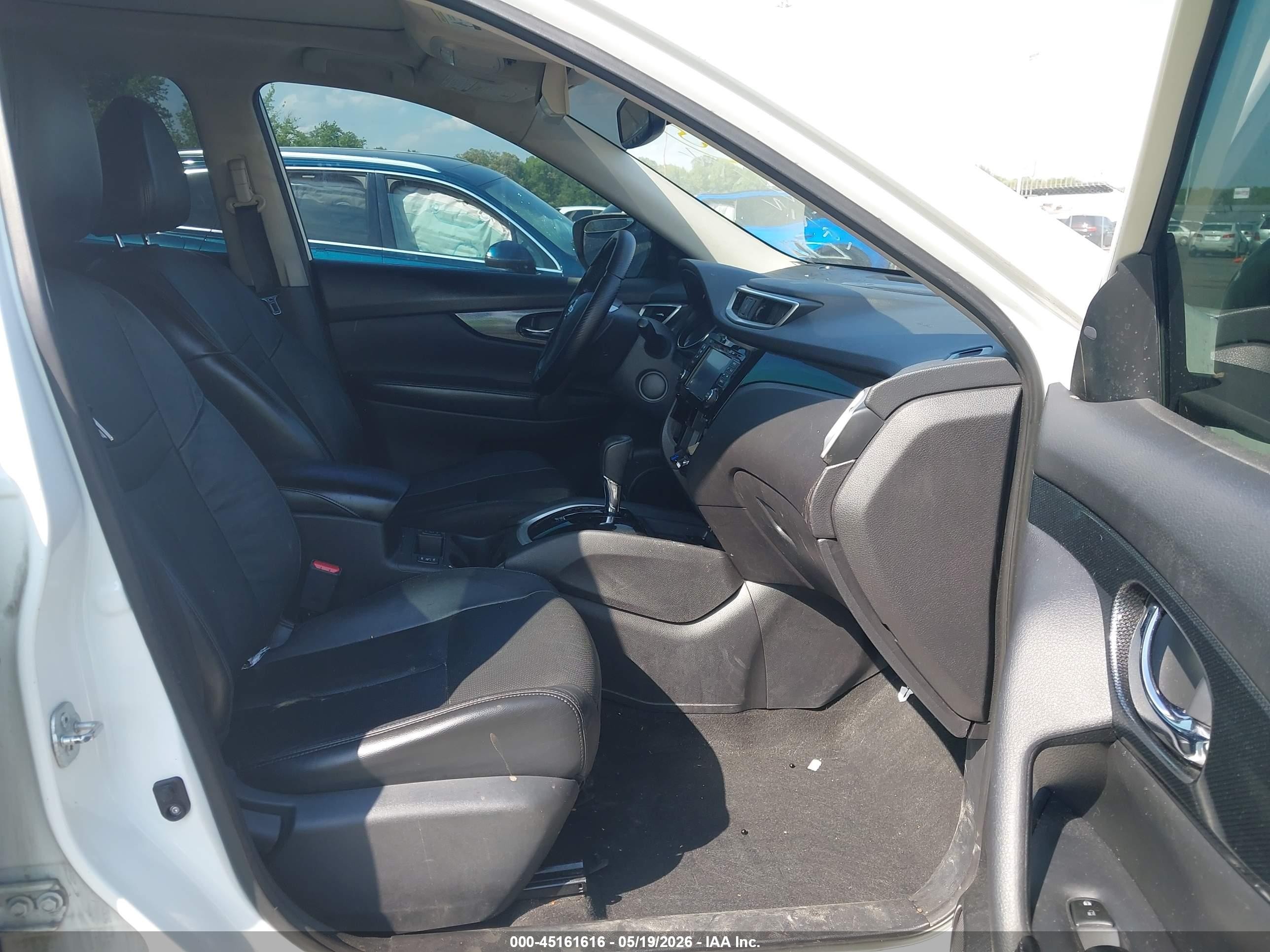 2015 Nissan Rogue Sl White vin: 5N1AT2MV8FC819712
