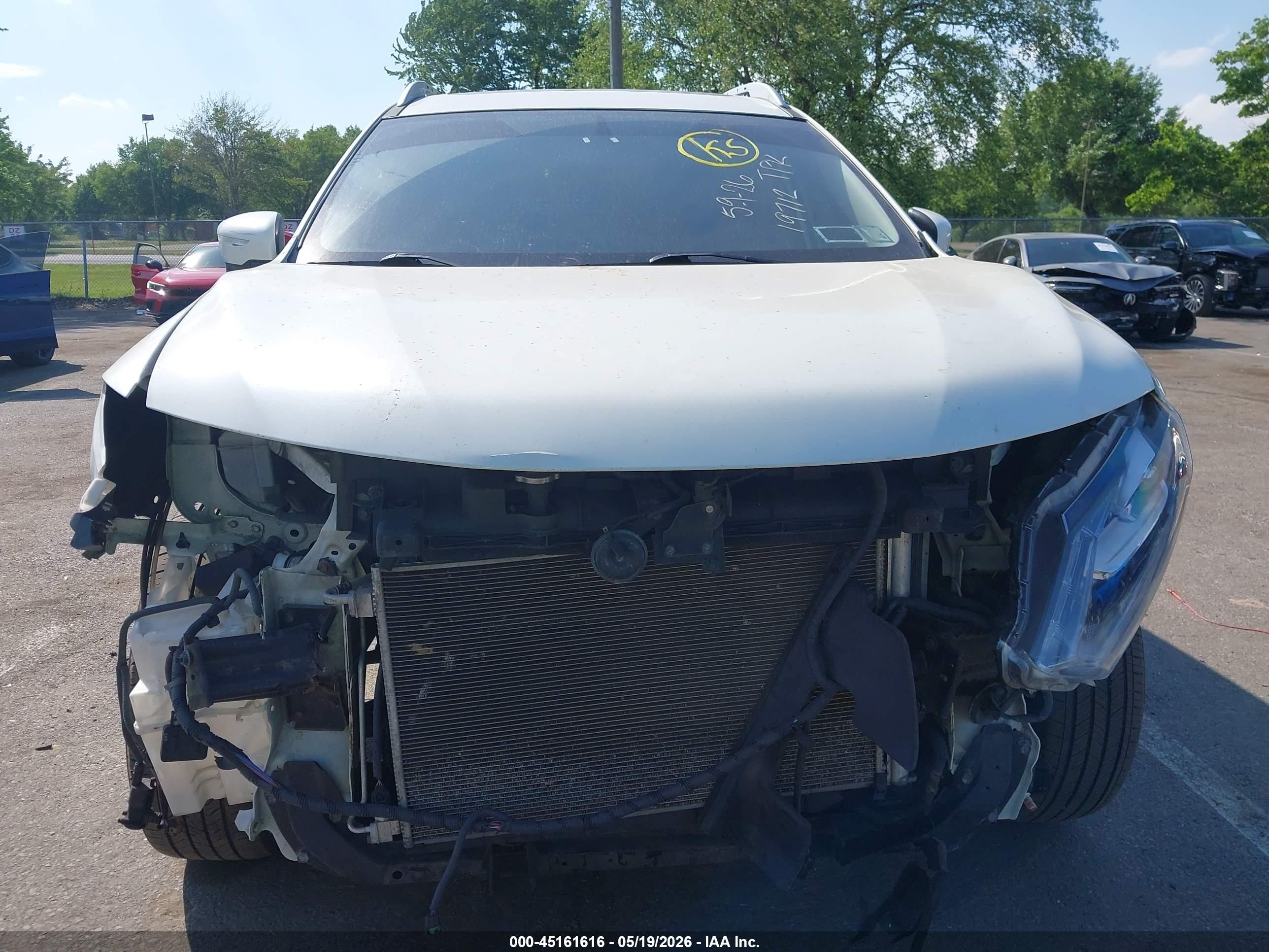 2015 Nissan Rogue Sl White vin: 5N1AT2MV8FC819712