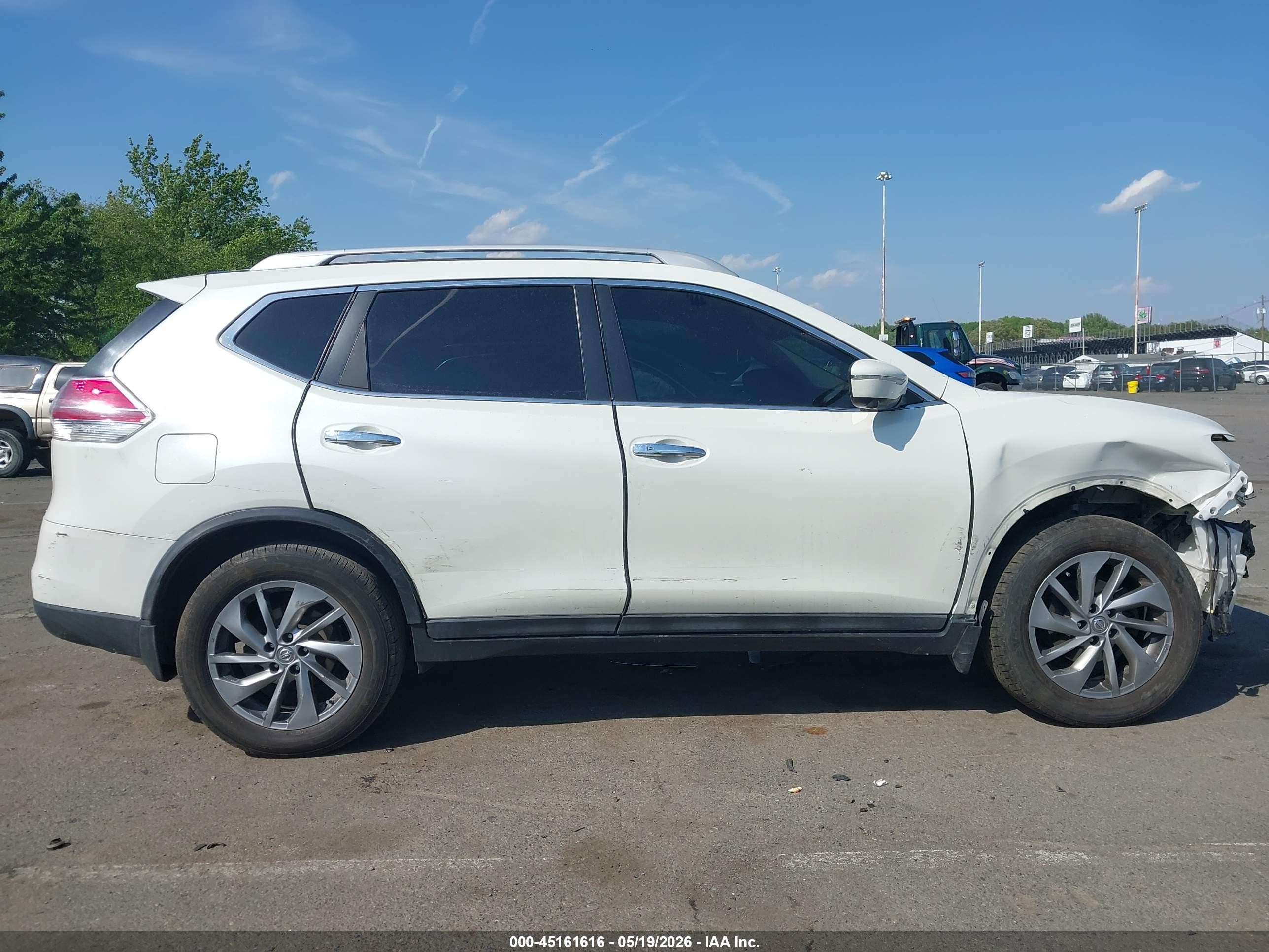 2015 Nissan Rogue Sl White vin: 5N1AT2MV8FC819712