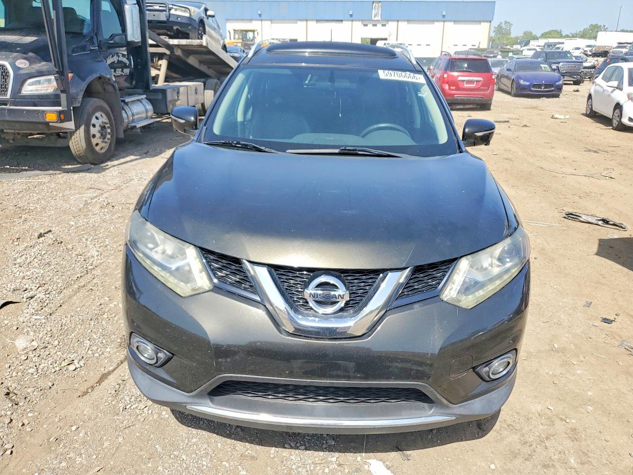 2015 Nissan Rogue Sl Green vin: 5N1AT2MV8FC834470