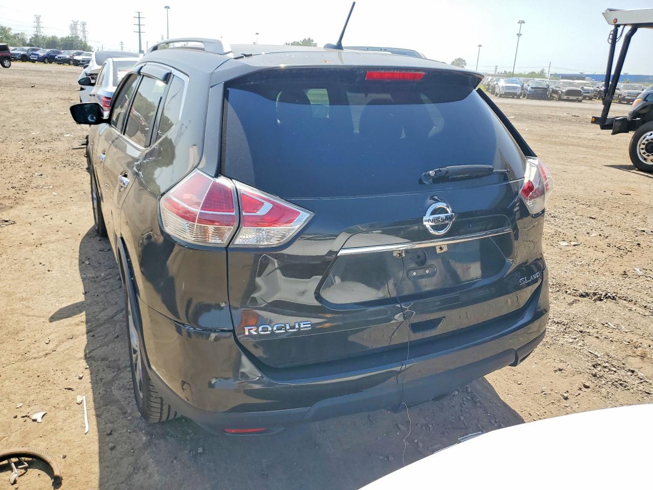 2015 Nissan Rogue Sl Green vin: 5N1AT2MV8FC834470