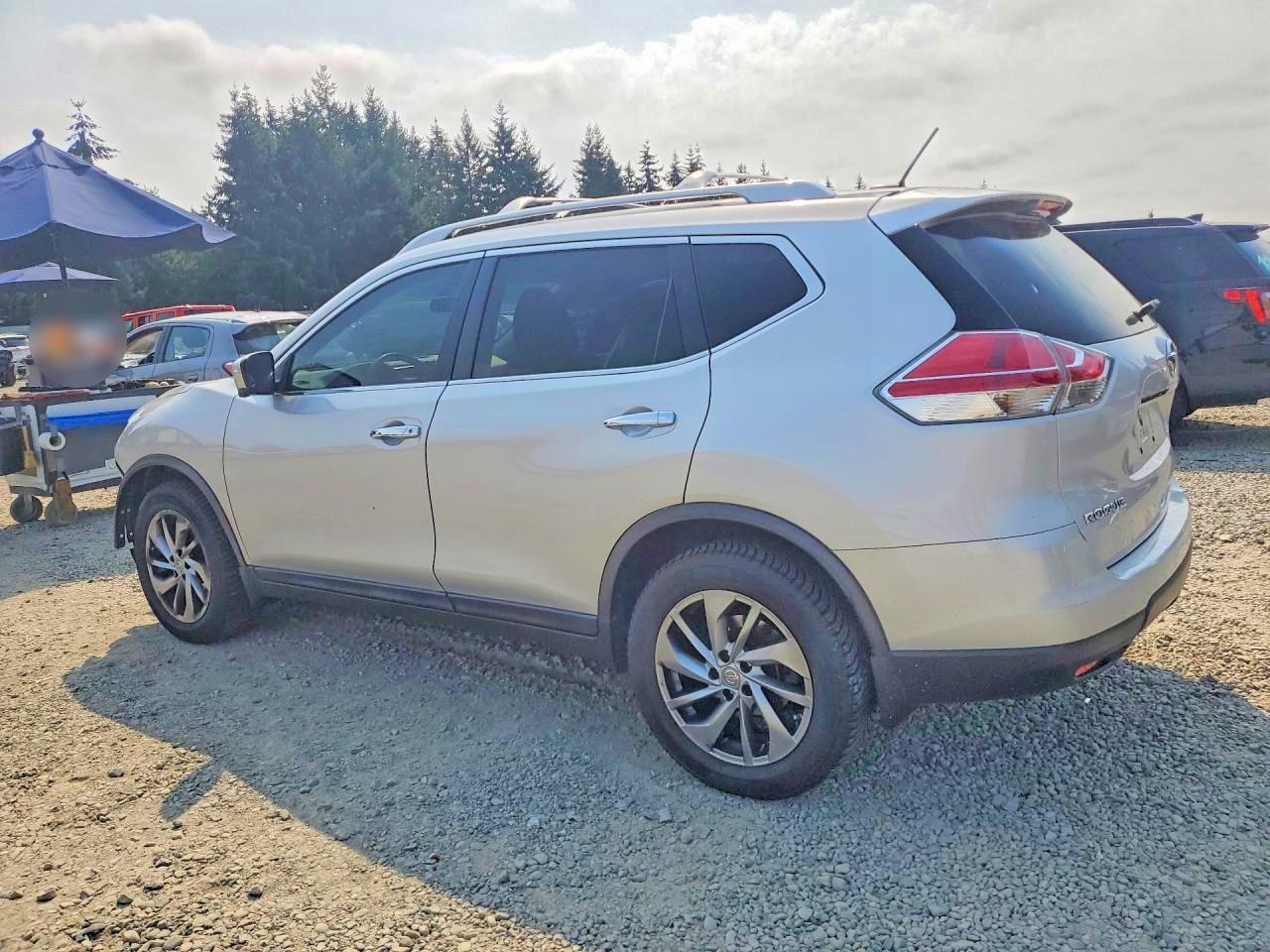 2015 Nissan Rogue Sl Silver vin: 5N1AT2MV8FC840432