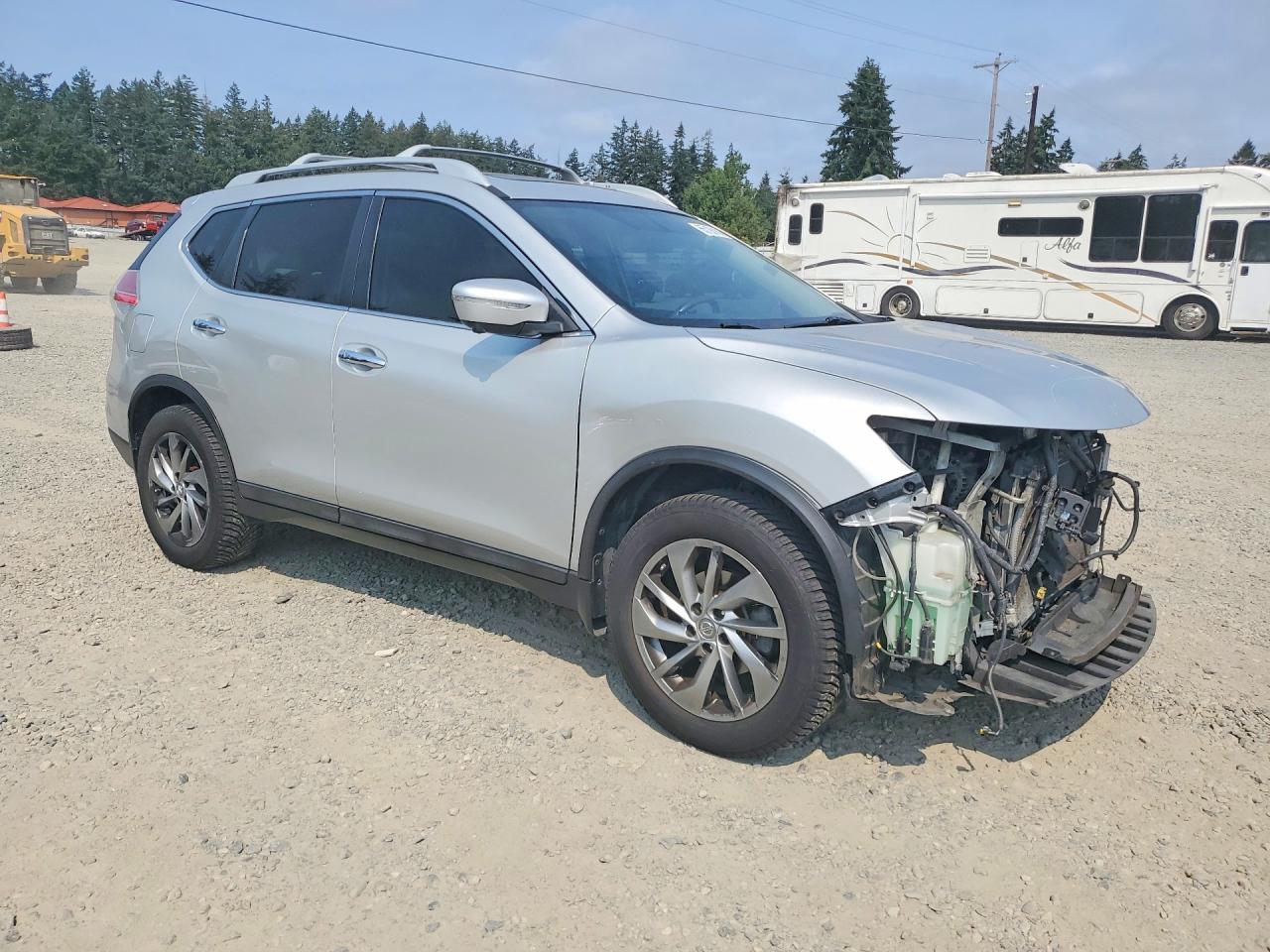 2015 Nissan Rogue Sl Silver vin: 5N1AT2MV8FC840432