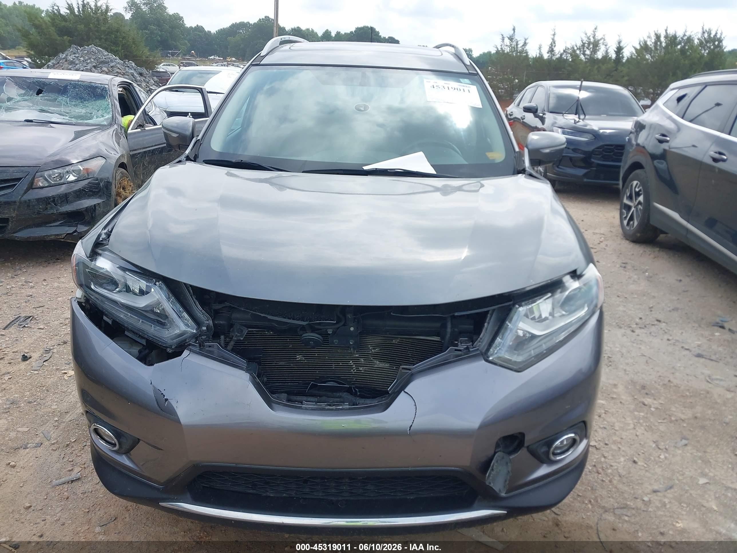 2015 Nissan Rogue Sl Gray vin: 5N1AT2MV8FC845033