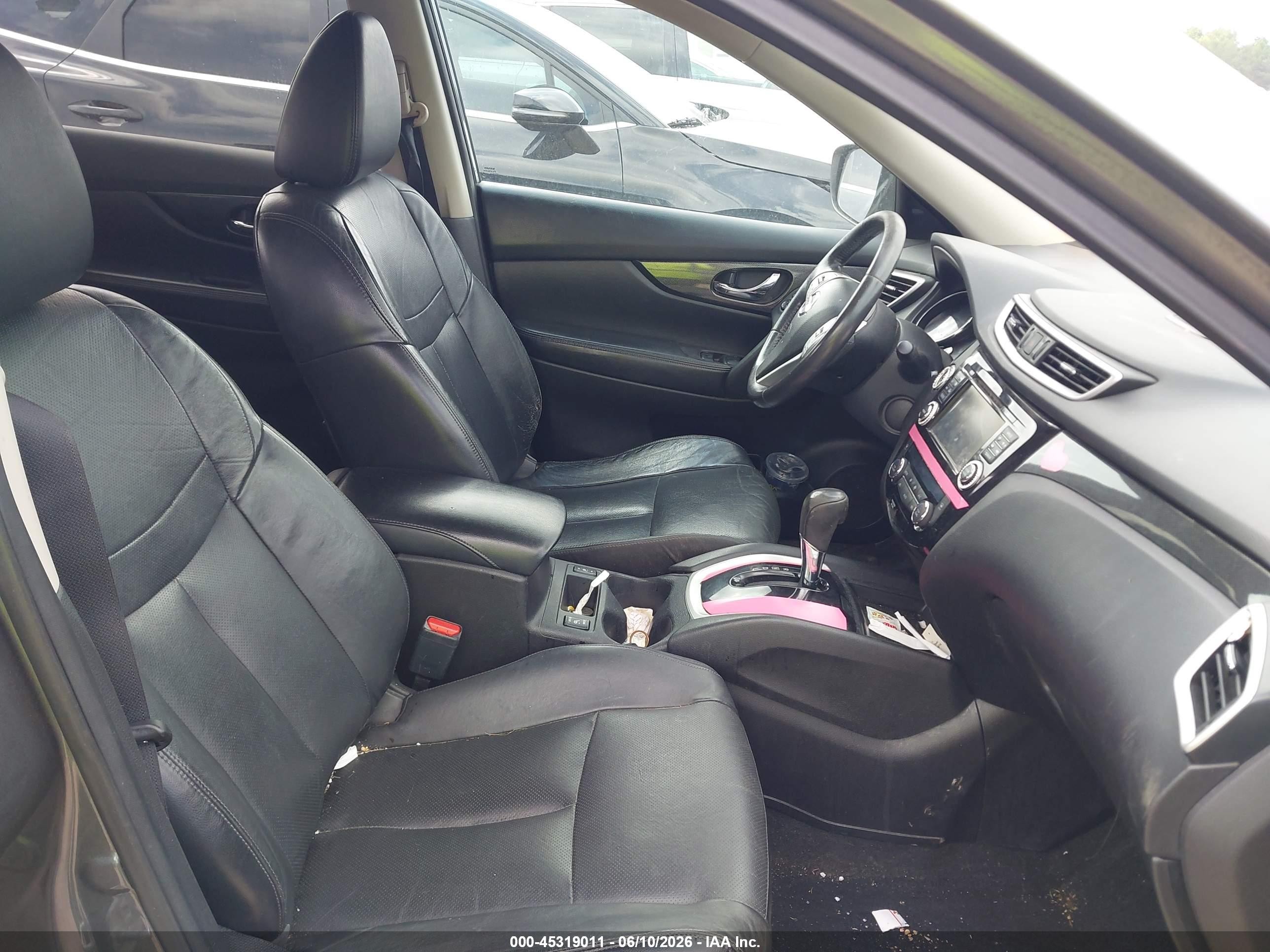 2015 Nissan Rogue Sl Gray vin: 5N1AT2MV8FC845033