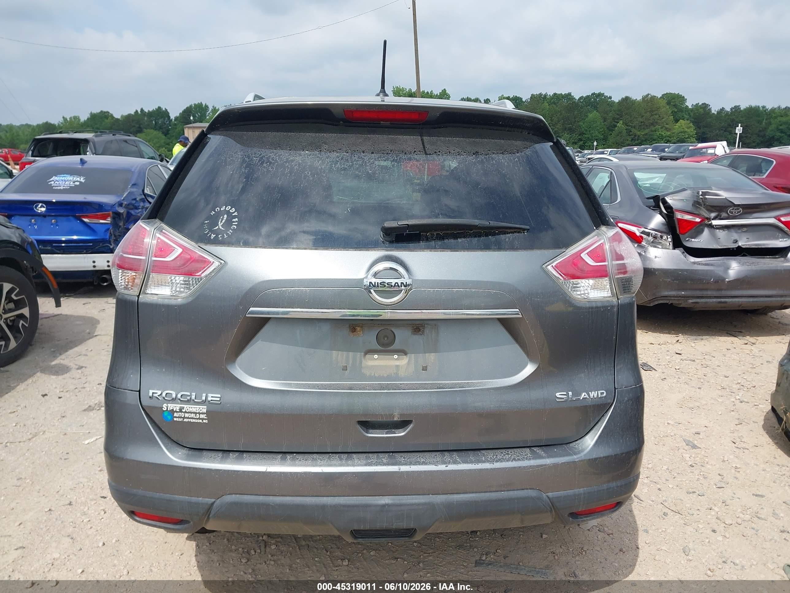 2015 Nissan Rogue Sl Gray vin: 5N1AT2MV8FC845033