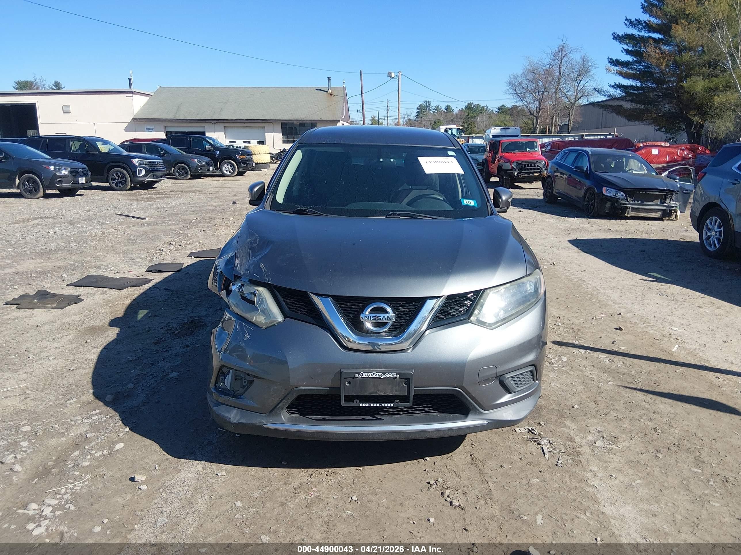2015 Nissan Rogue S Серый vin: 5N1AT2MV8FC851110