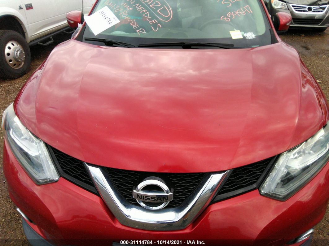 2015 Nissan Rogue Sl Red vin: 5N1AT2MV8FC854847