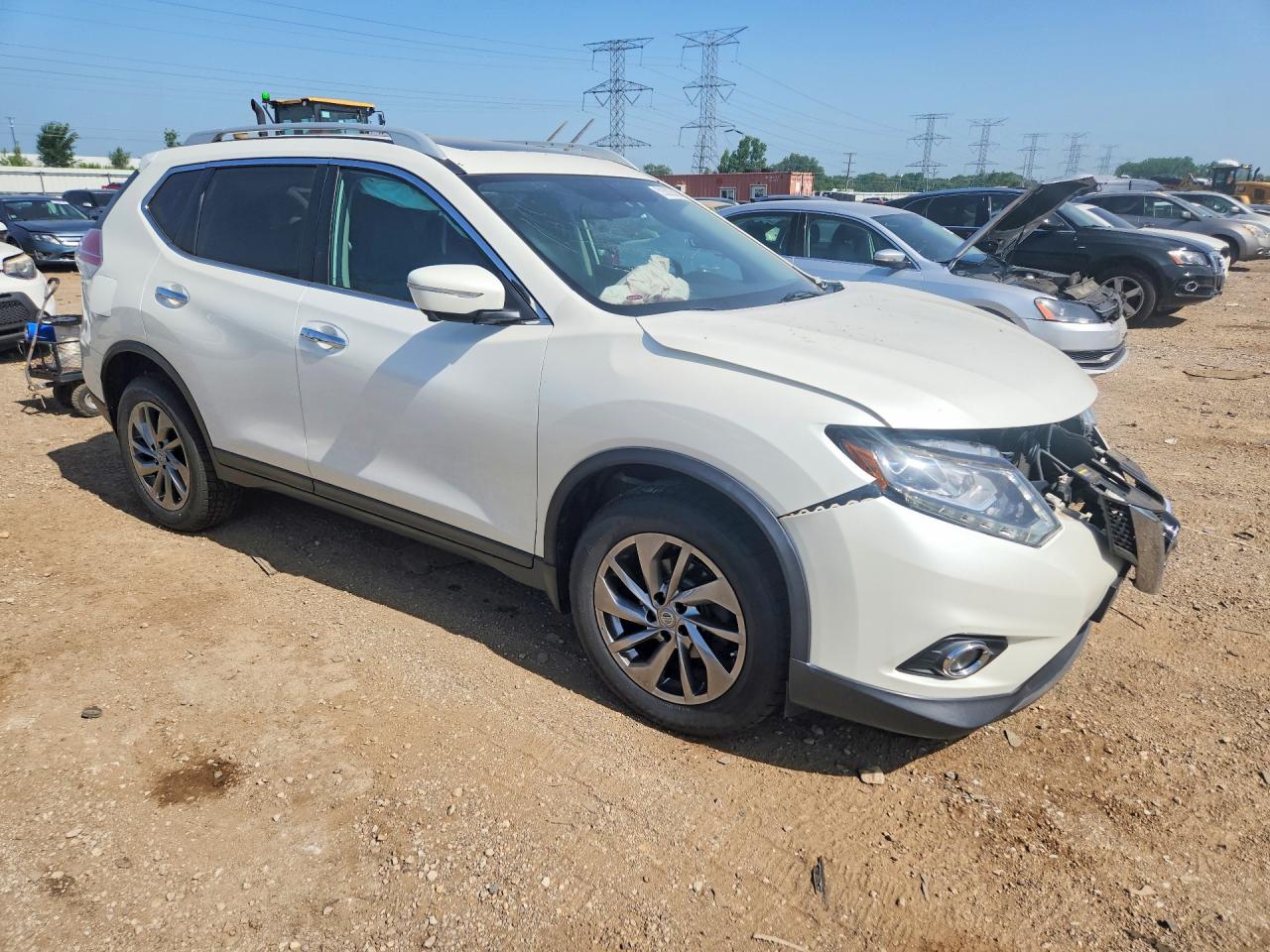 2015 Nissan Rogue Sl Белый vin: 5N1AT2MV8FC862253