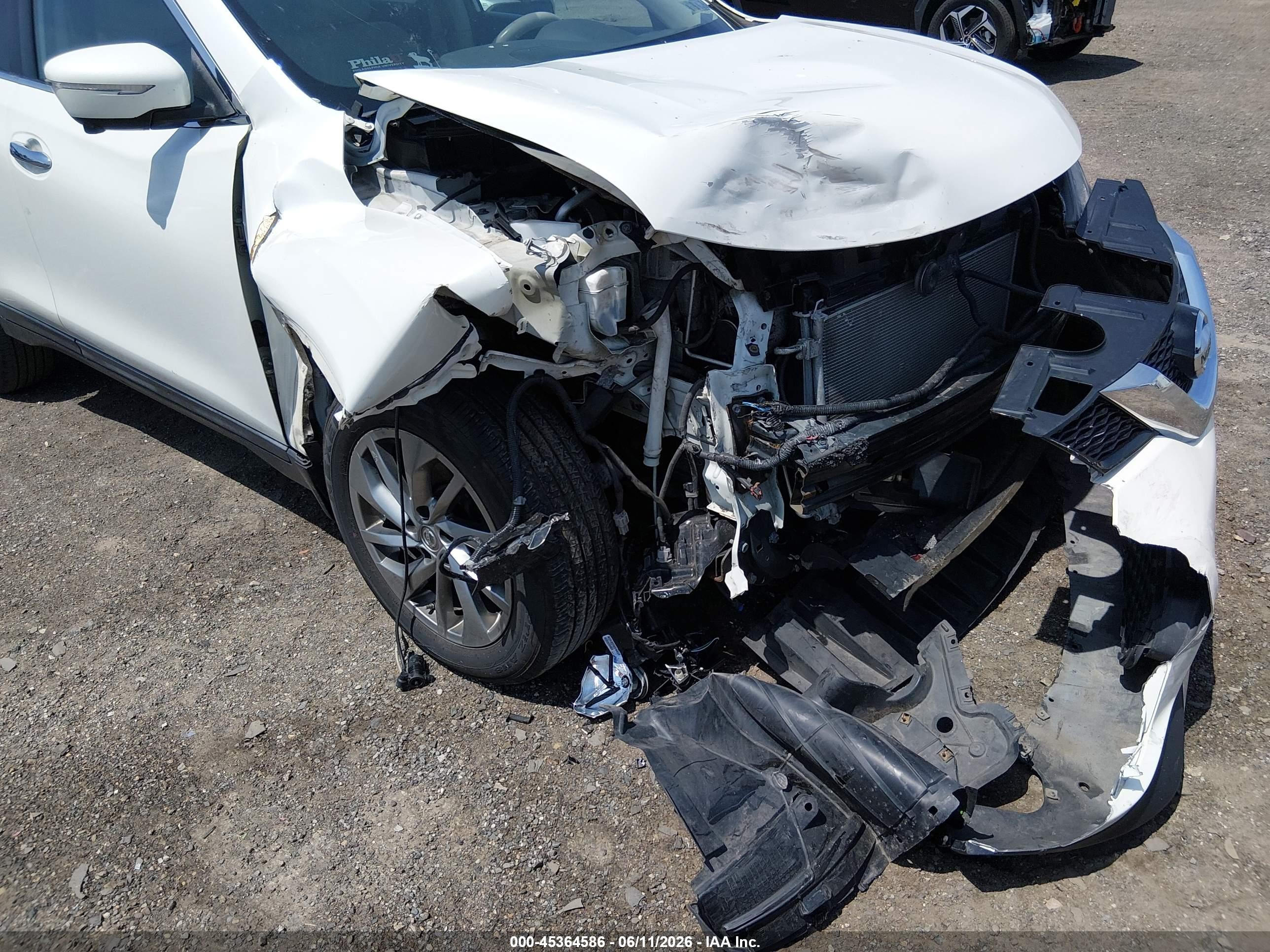 2015 Nissan Rogue Sl Белый vin: 5N1AT2MV8FC872782