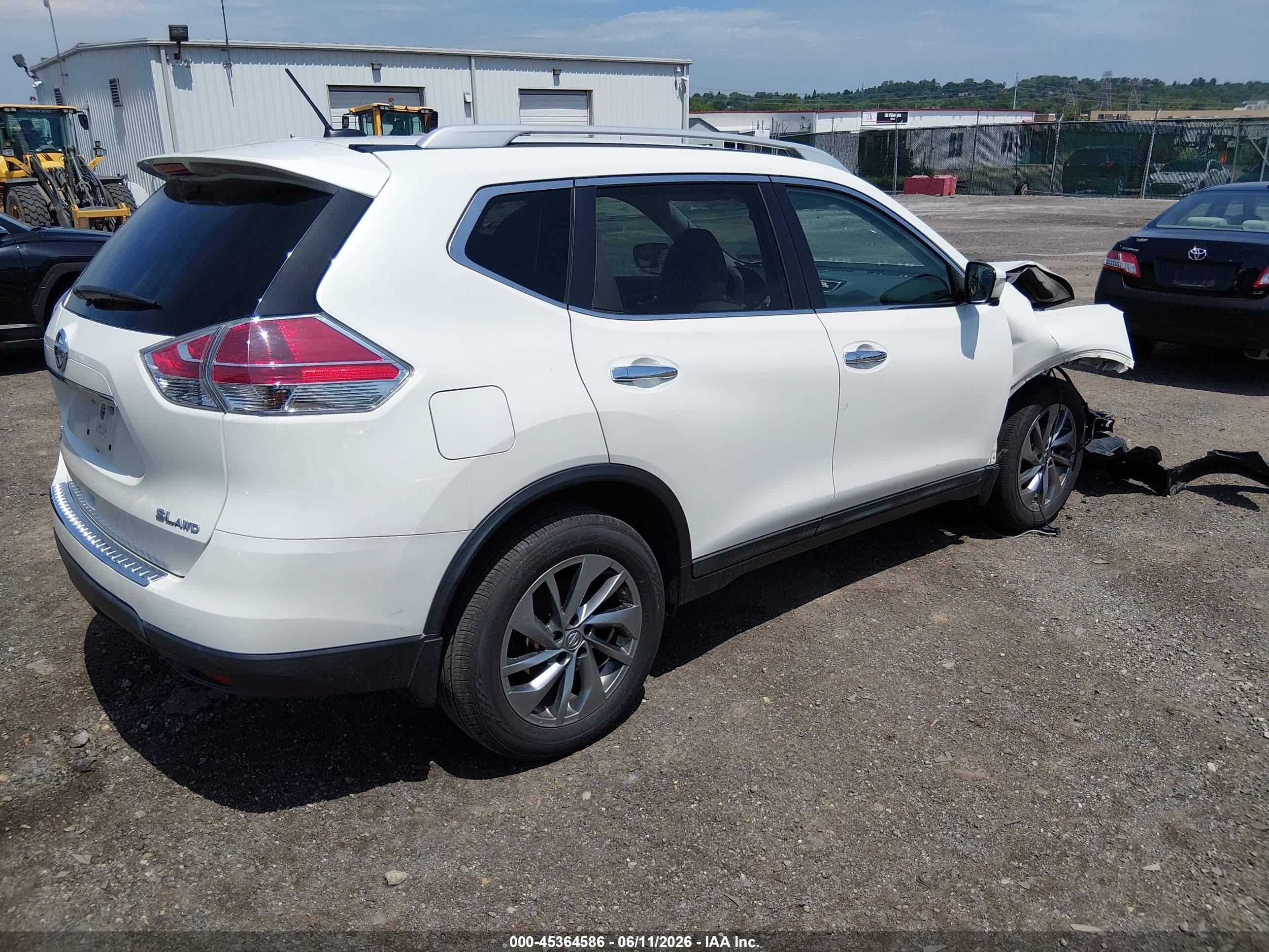 2015 Nissan Rogue Sl Белый vin: 5N1AT2MV8FC872782