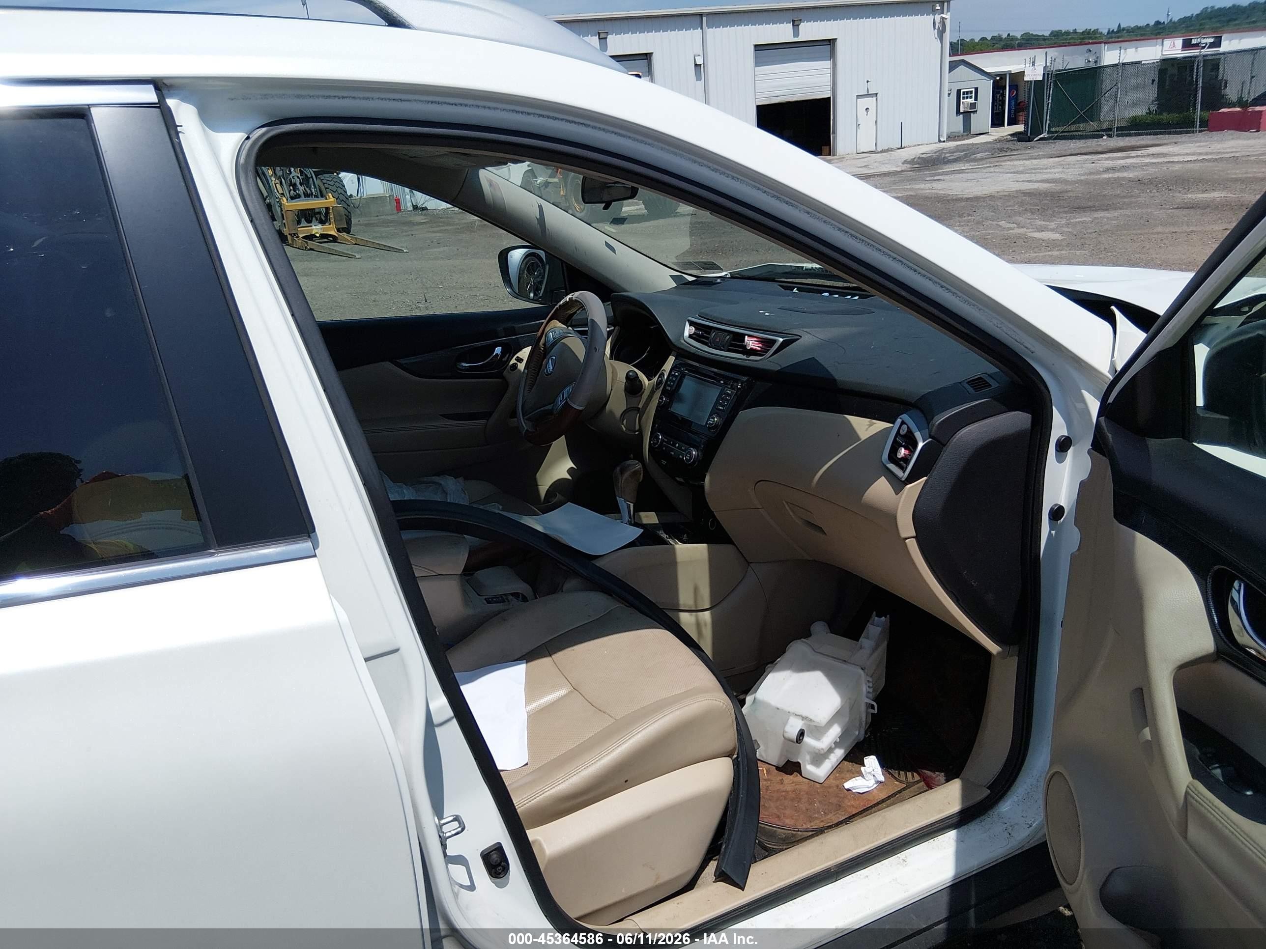 2015 Nissan Rogue Sl Белый vin: 5N1AT2MV8FC872782