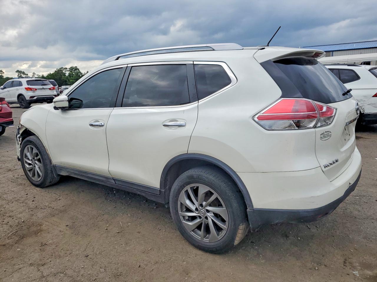 2015 Nissan Rogue Sl White vin: 5N1AT2MV8FC888268
