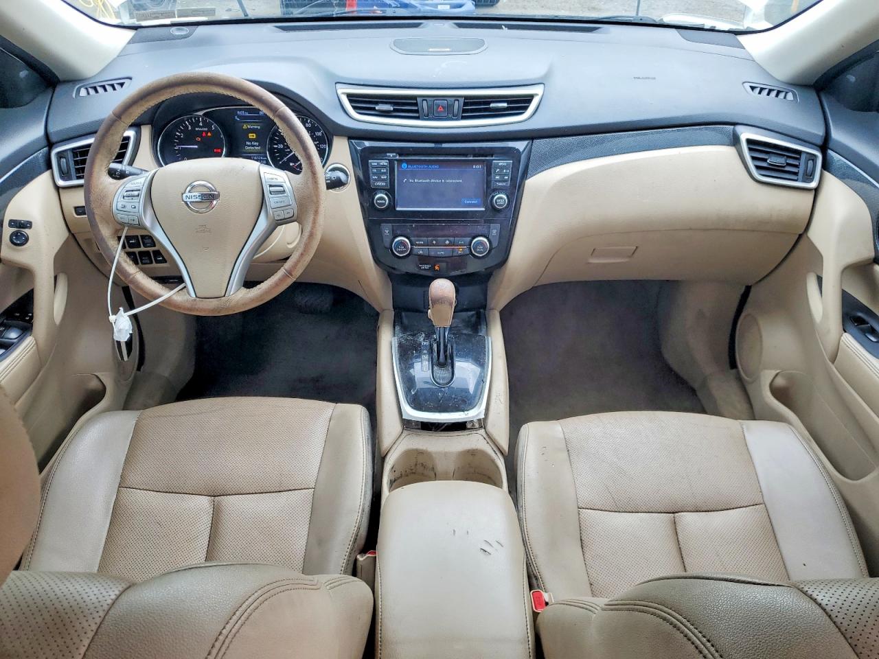 2015 Nissan Rogue Sl White vin: 5N1AT2MV8FC888268