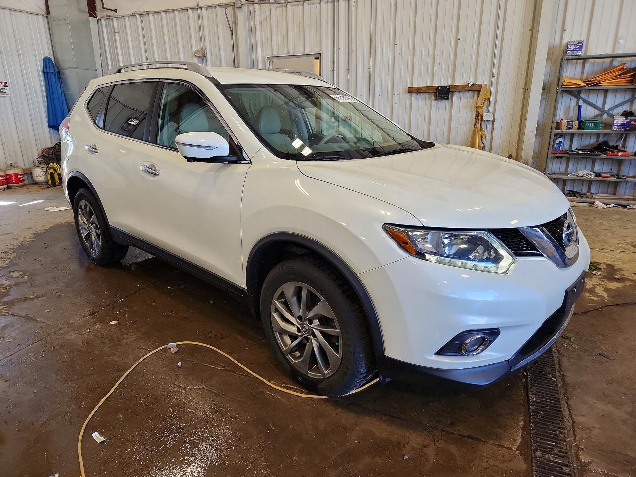 2015 Nissan Rogue Sl White vin: 5N1AT2MV8FC902525