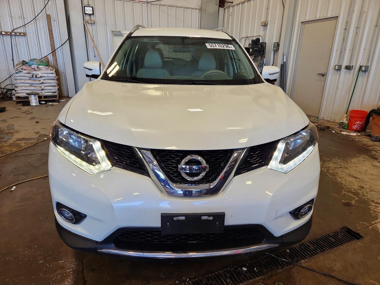 2015 Nissan Rogue Sl White vin: 5N1AT2MV8FC902525
