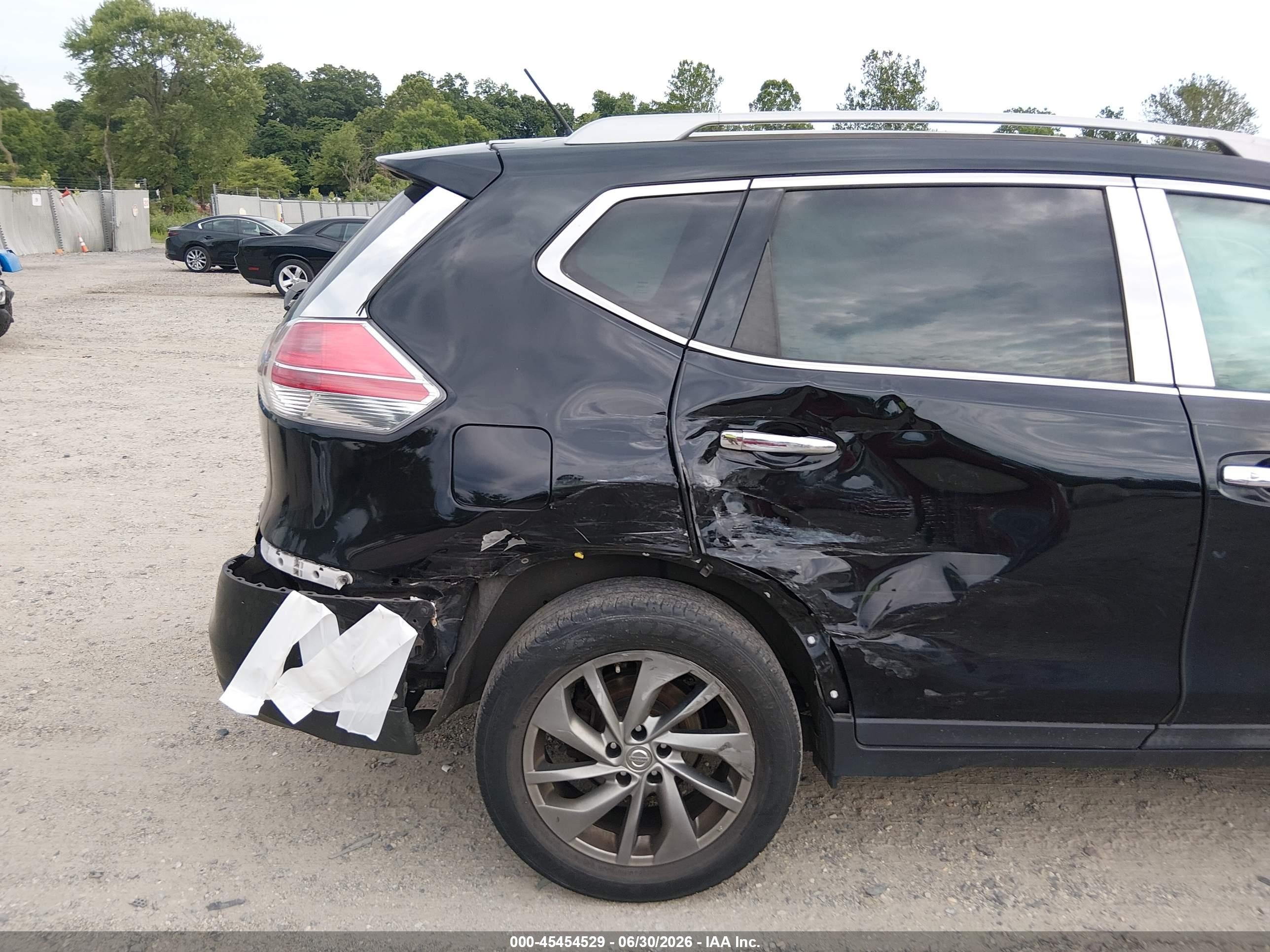 2015 Nissan Rogue Sl Black vin: 5N1AT2MV8FC908132