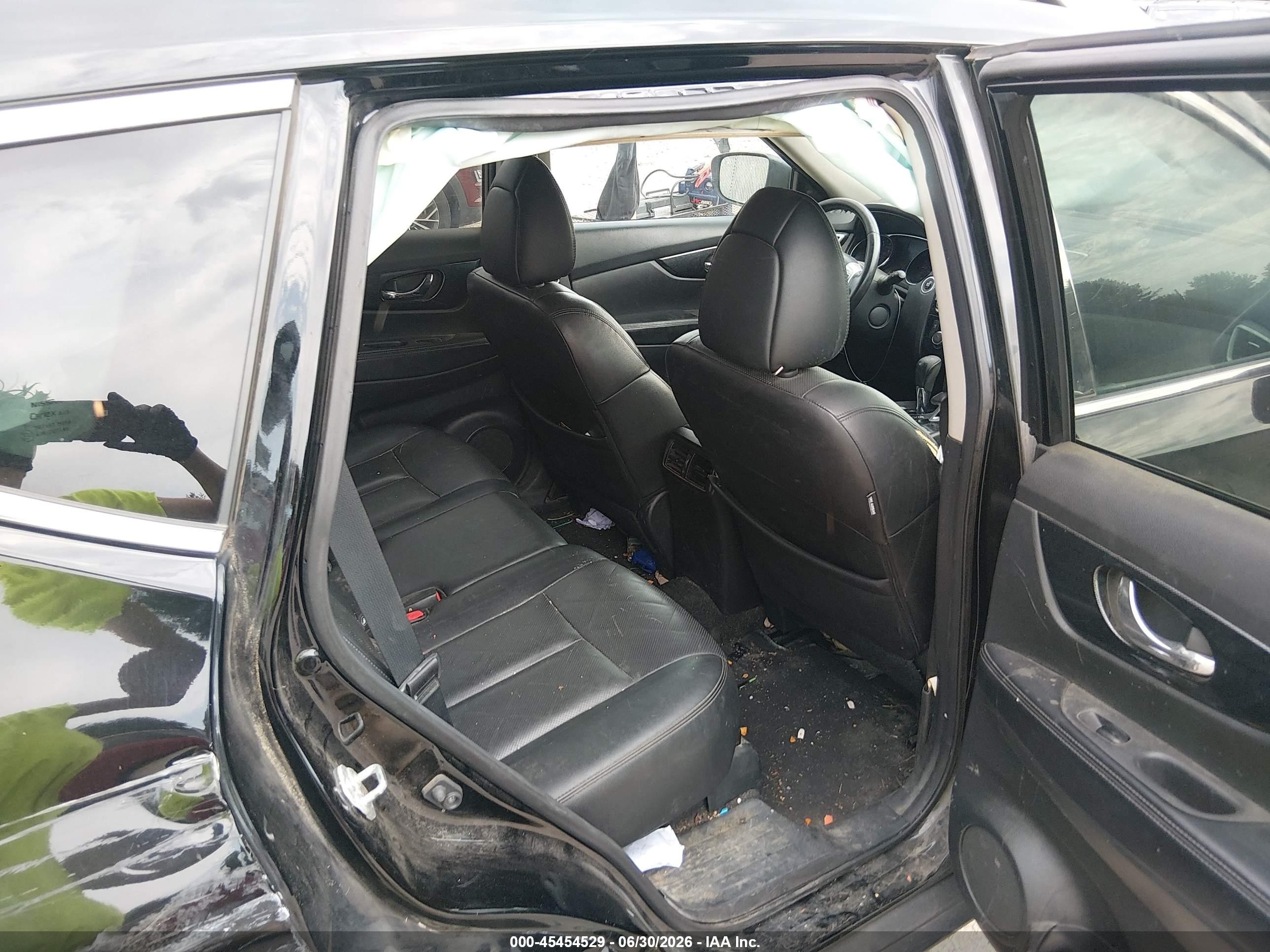 2015 Nissan Rogue Sl Black vin: 5N1AT2MV8FC908132