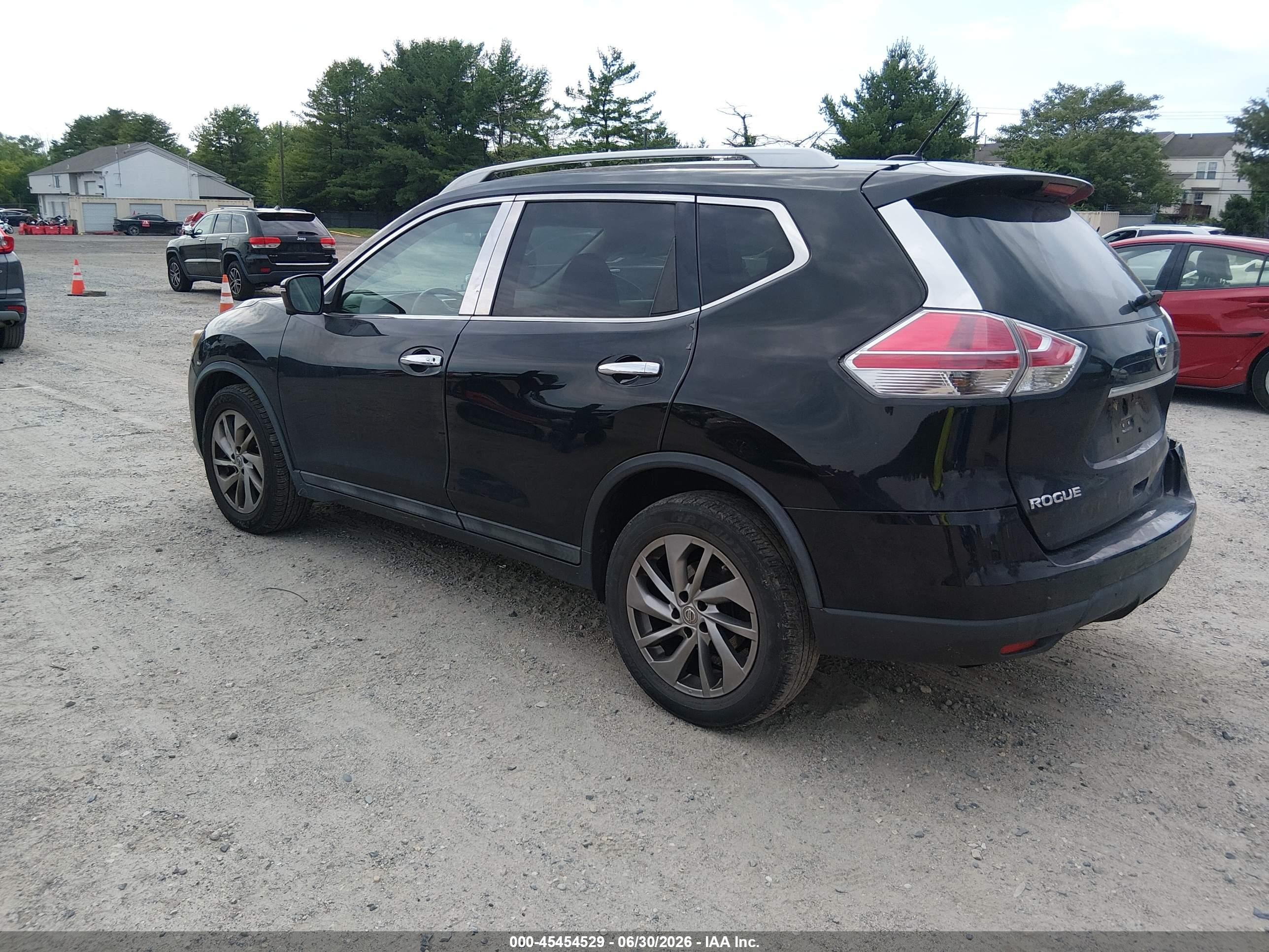 2015 Nissan Rogue Sl Black vin: 5N1AT2MV8FC908132