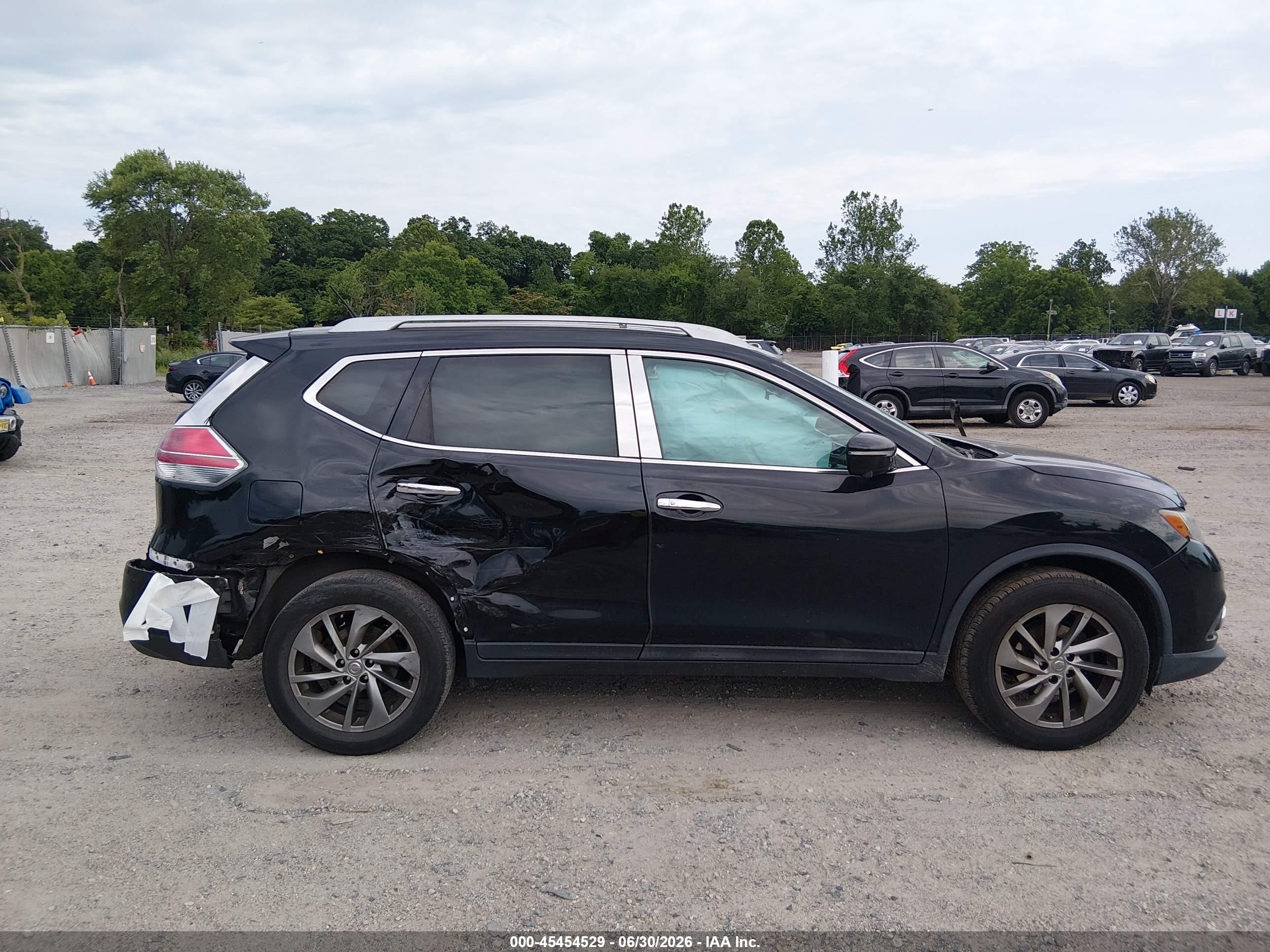 2015 Nissan Rogue Sl Black vin: 5N1AT2MV8FC908132