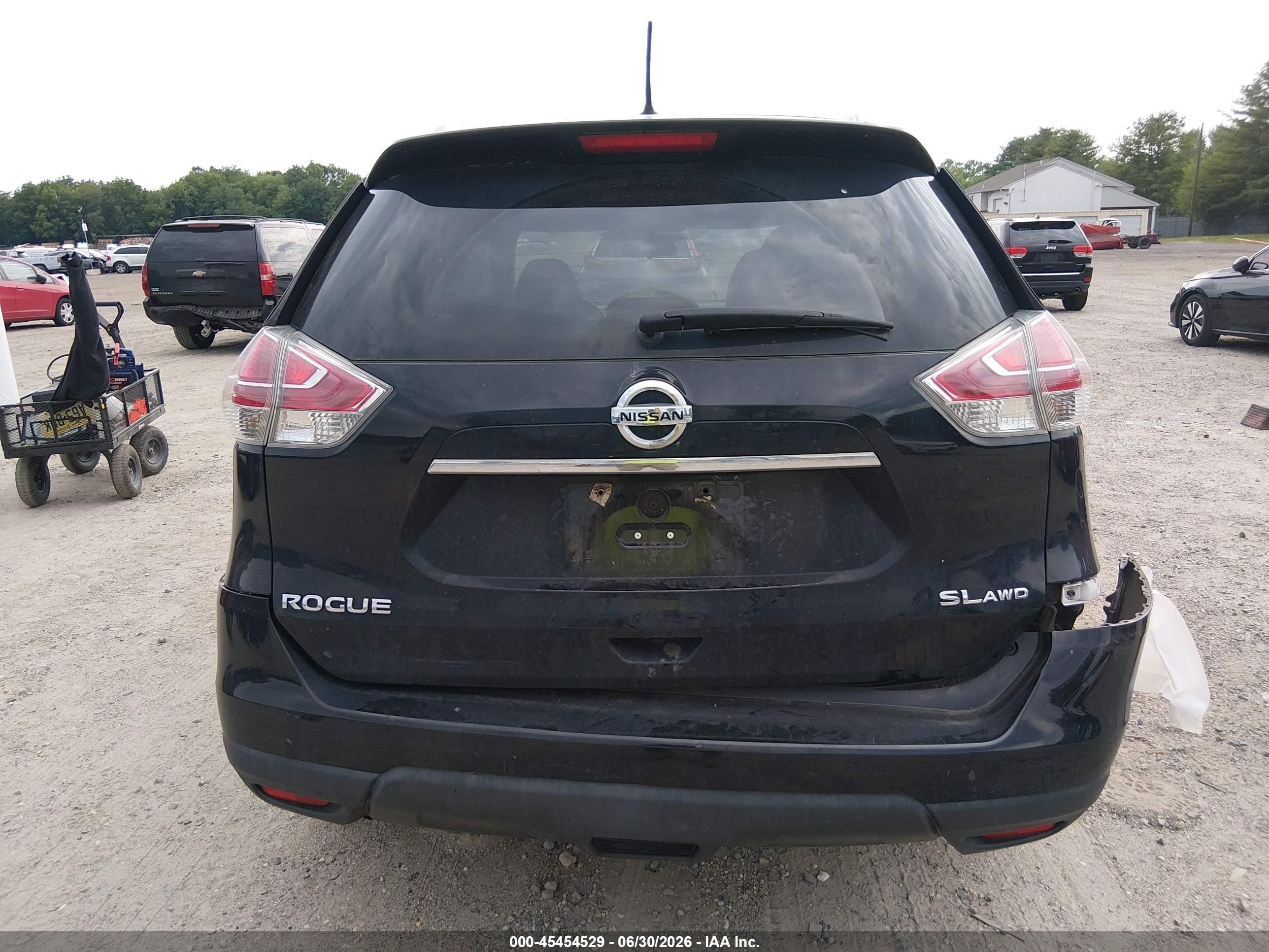 2015 Nissan Rogue Sl Black vin: 5N1AT2MV8FC908132
