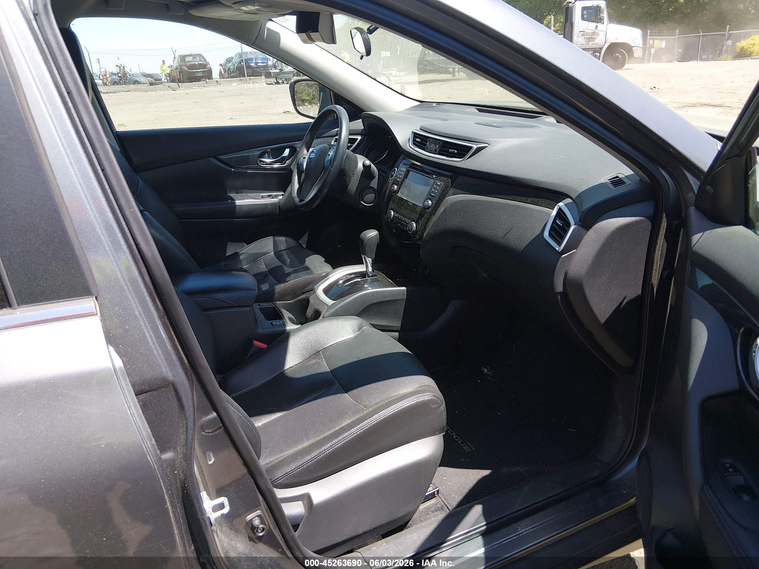 2015 Nissan Rogue Sl Серый vin: 5N1AT2MV8FC915856