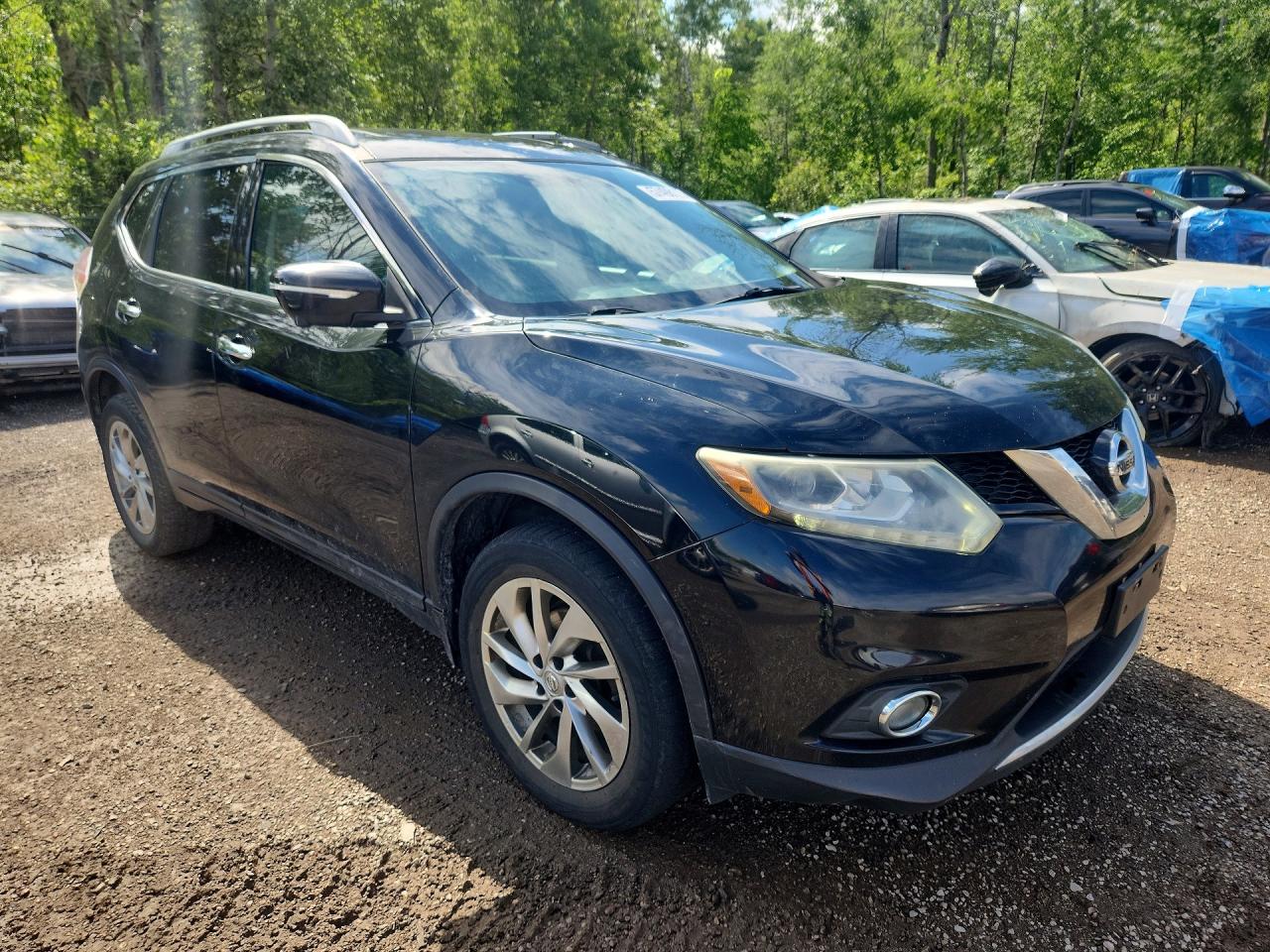 2015 Nissan Rogue S Black vin: 5N1AT2MV8FC917719