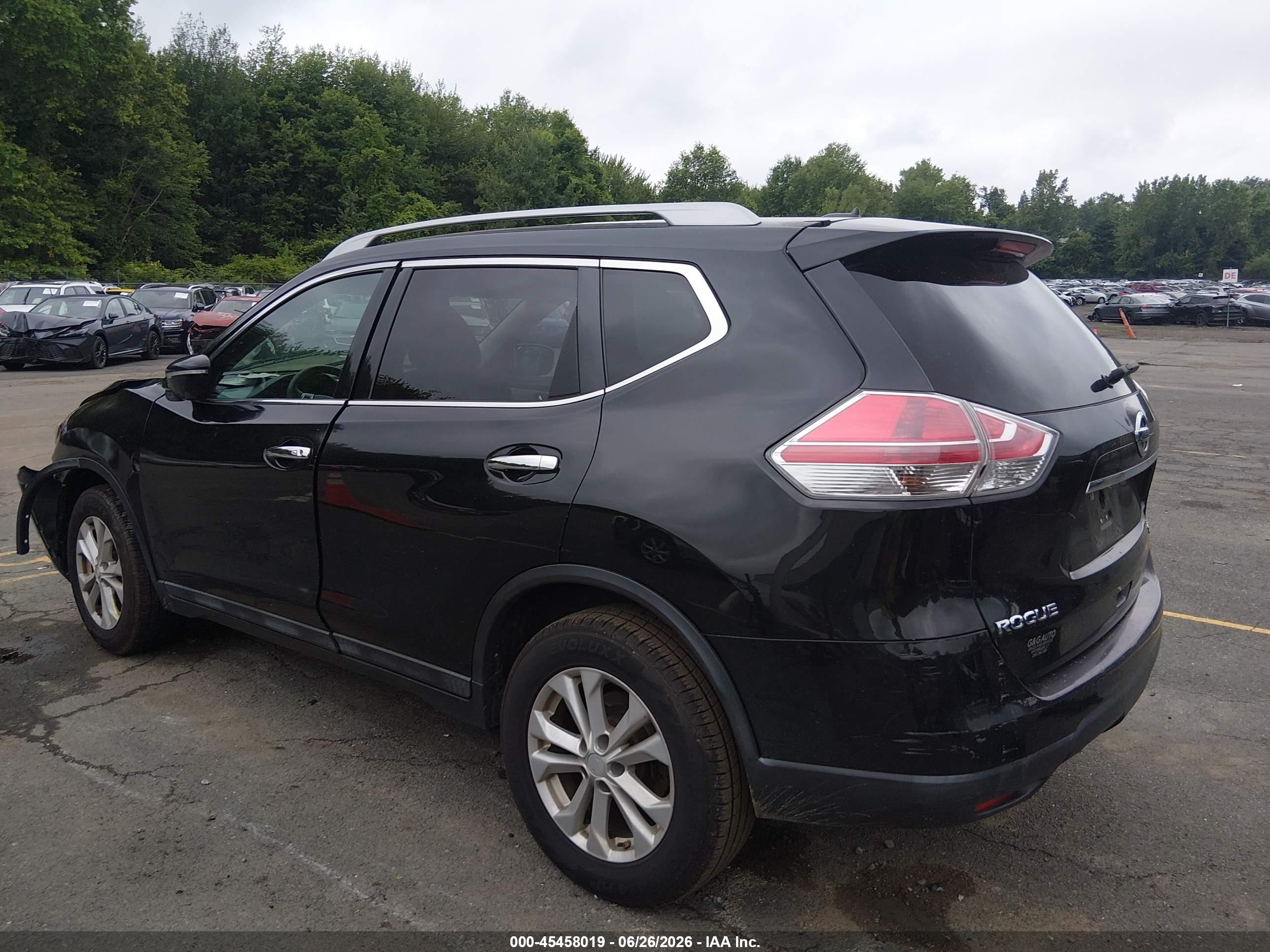 2015 Nissan Rogue Sv Черный vin: 5N1AT2MV8FC924606
