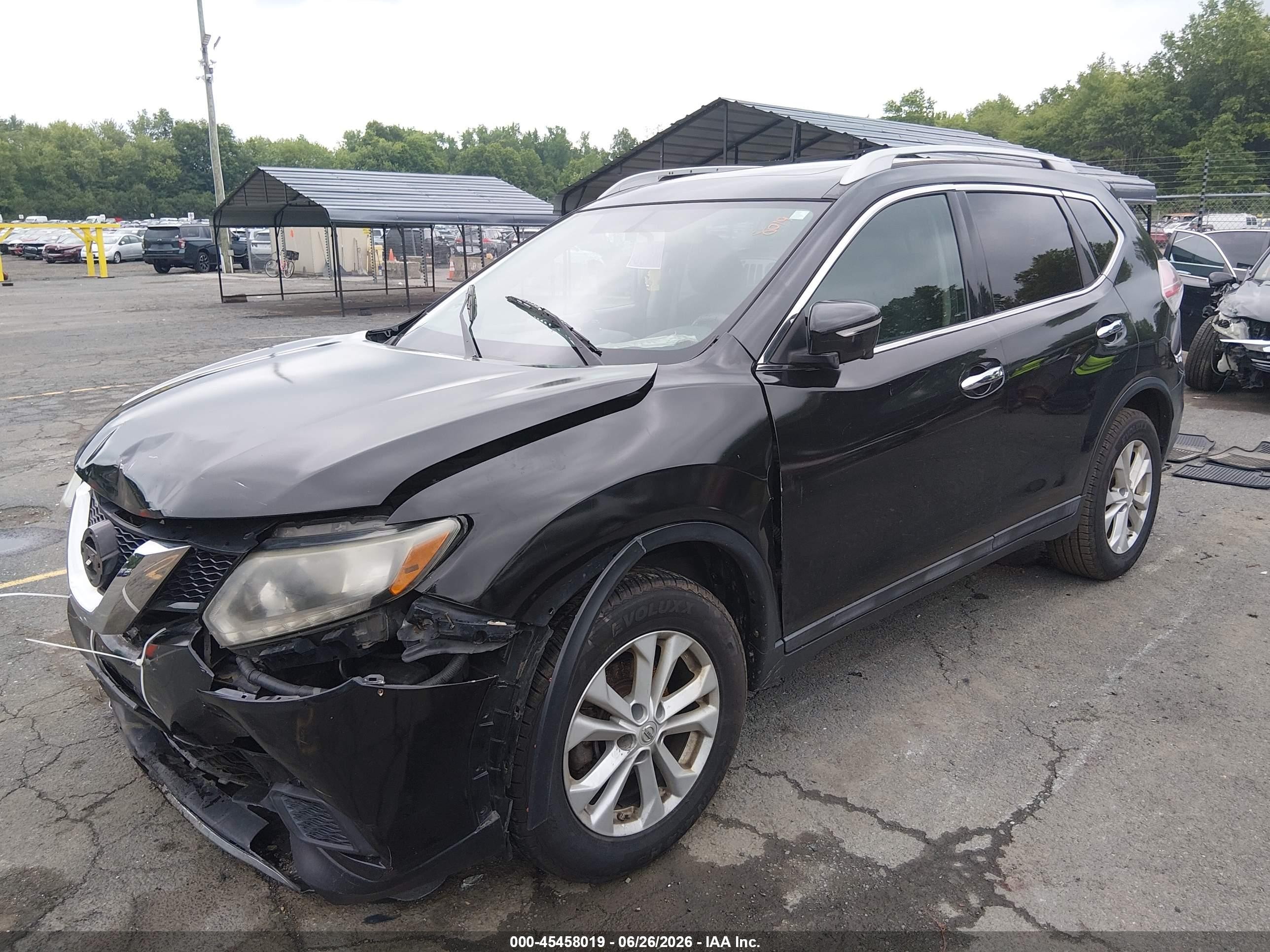2015 Nissan Rogue Sv Черный vin: 5N1AT2MV8FC924606