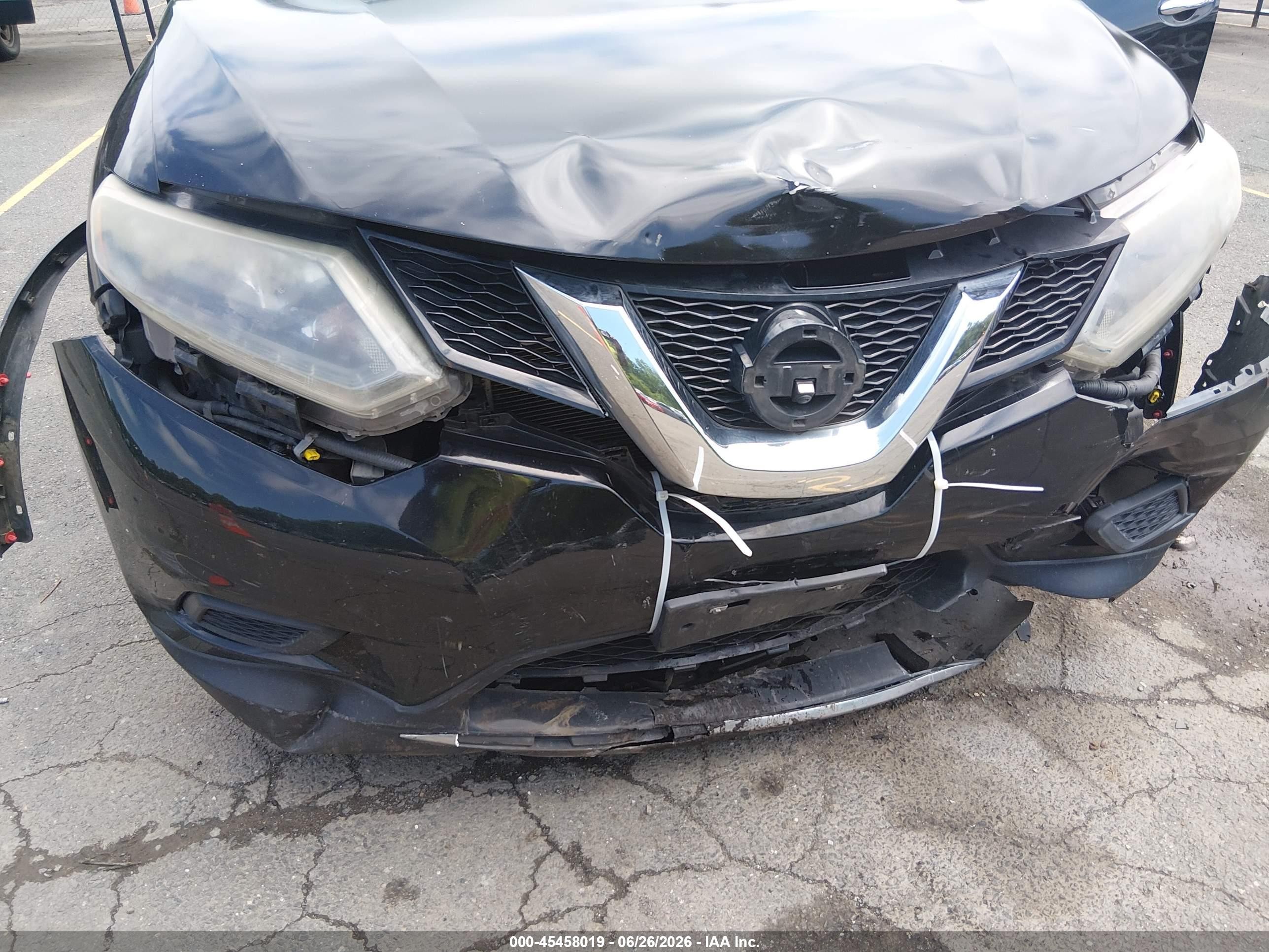 2015 Nissan Rogue Sv Черный vin: 5N1AT2MV8FC924606