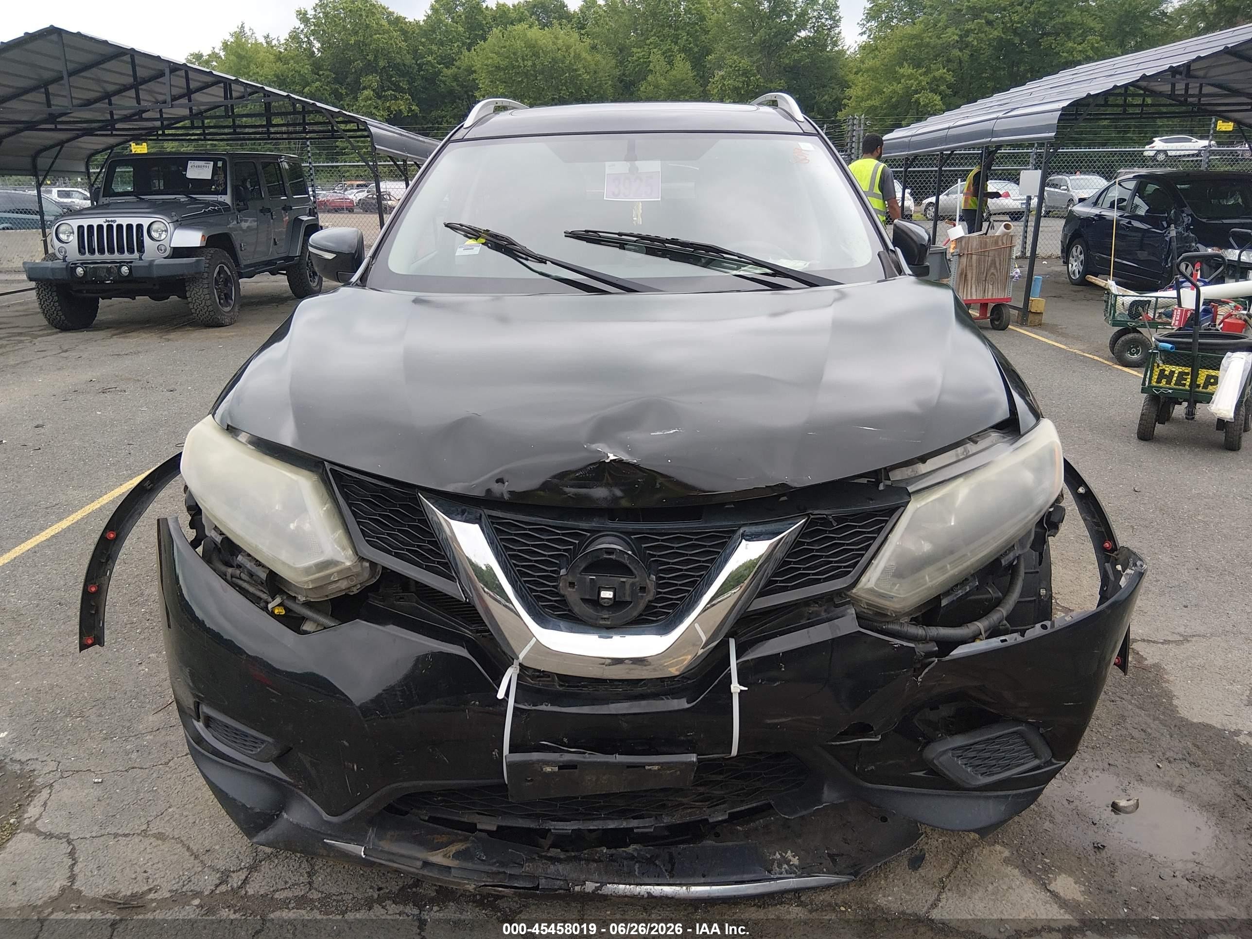 2015 Nissan Rogue Sv Черный vin: 5N1AT2MV8FC924606
