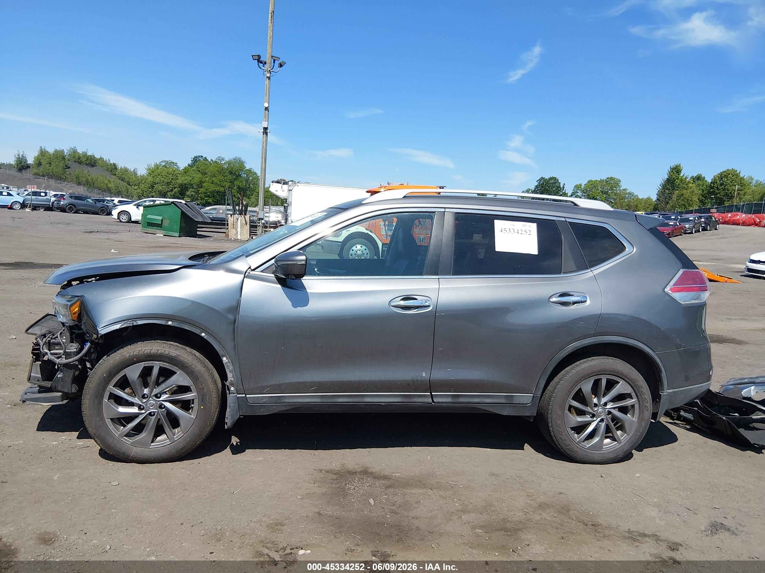 2015 Nissan Rogue Sl Gray vin: 5N1AT2MV8FC925027