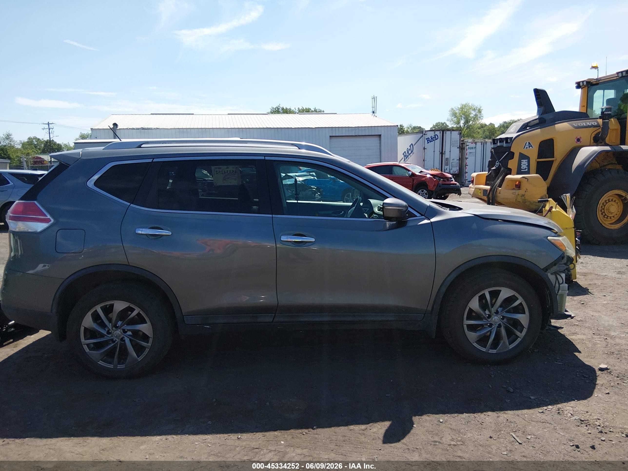 2015 Nissan Rogue Sl Gray vin: 5N1AT2MV8FC925027