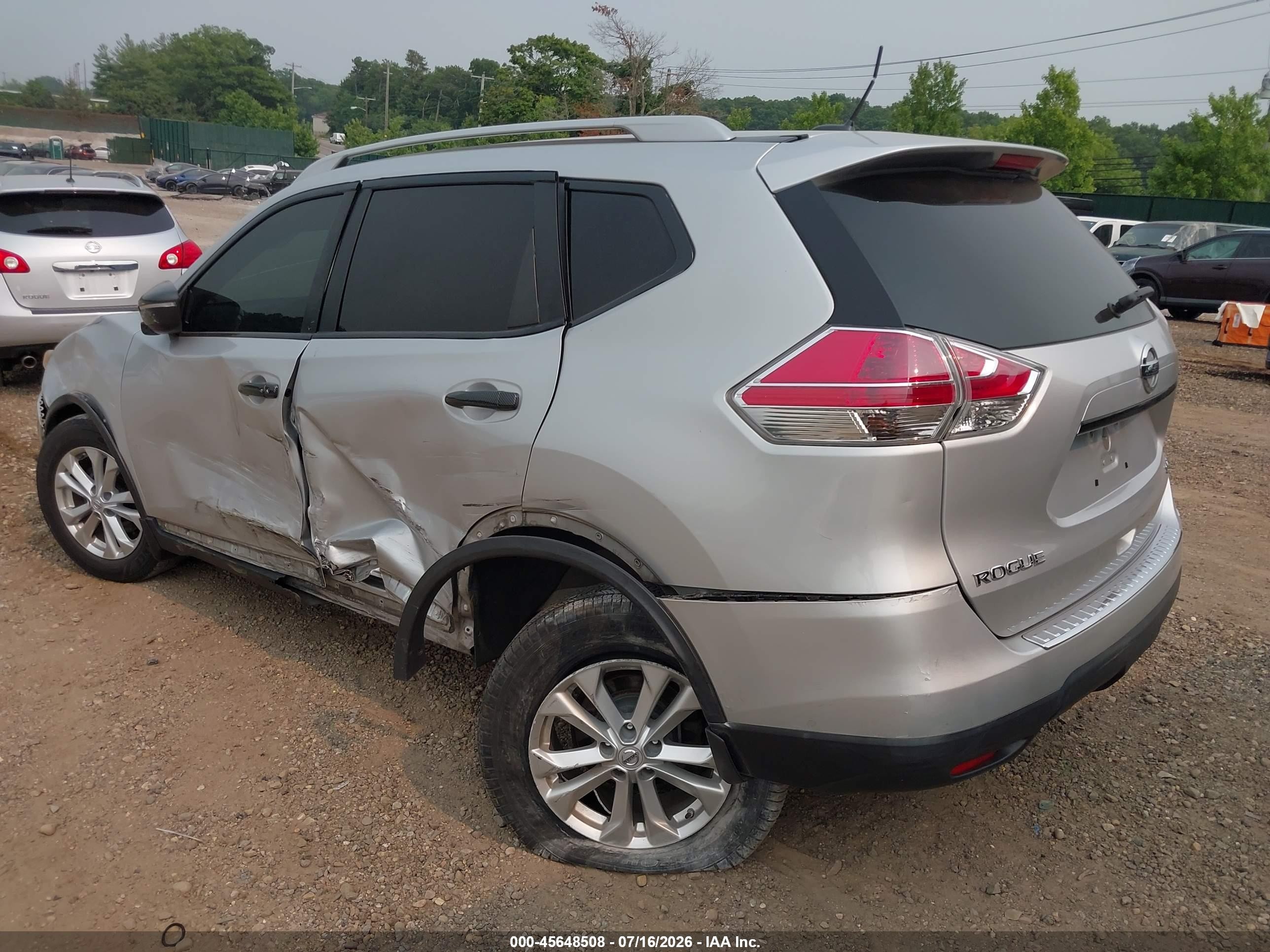 2015 Nissan Rogue Sv Gray vin: 5N1AT2MV8FC927036